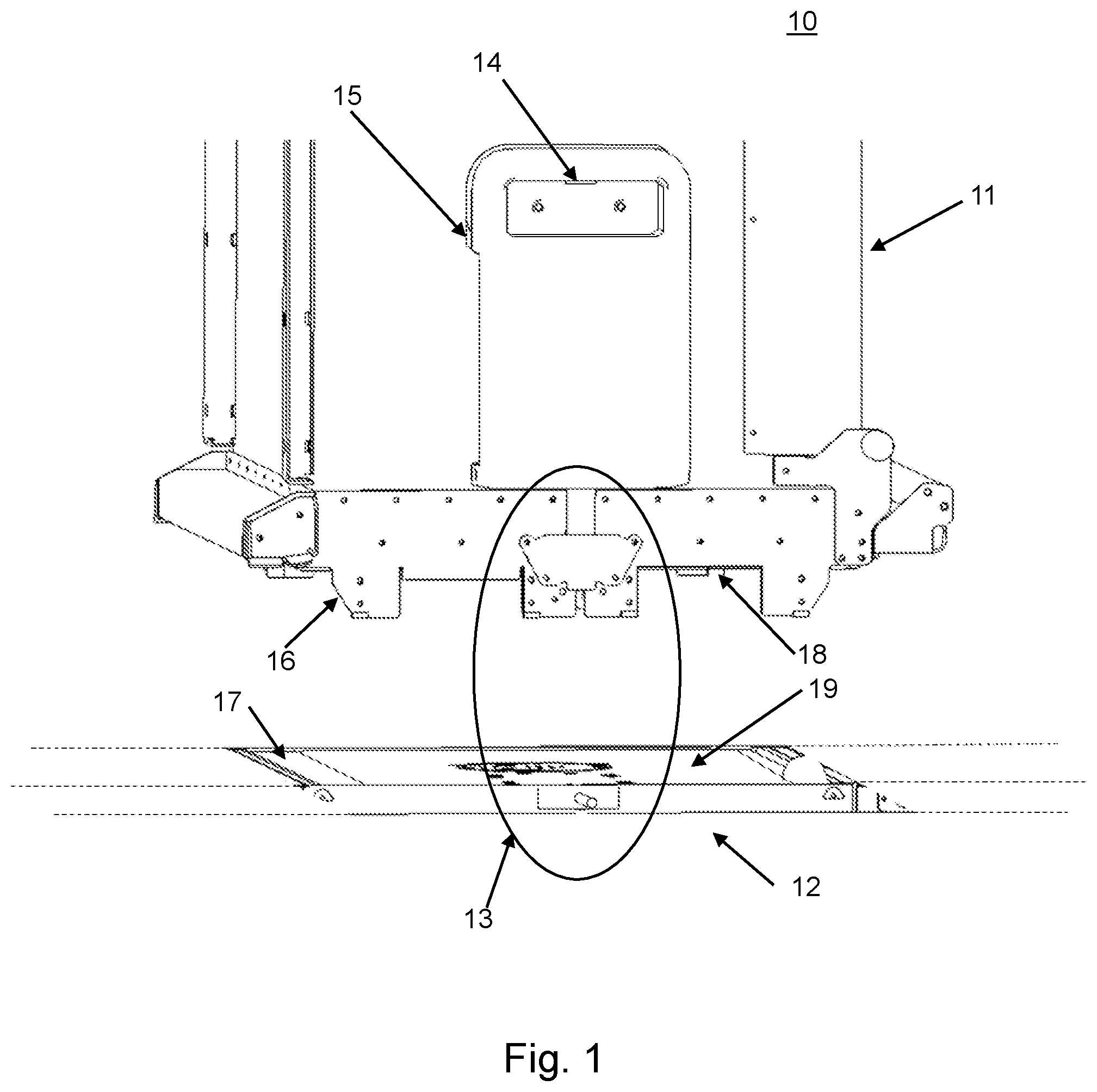 Patent US12319003 Figure 1 – Cooling unit with a self-locking latch mechanism
