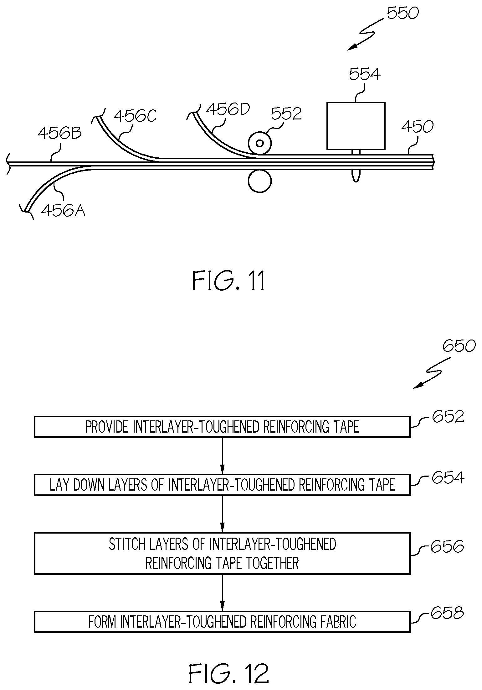 Patent US12319012 Figure 7 – Methods for manufacturing fiber-modified interlayers for composite structures