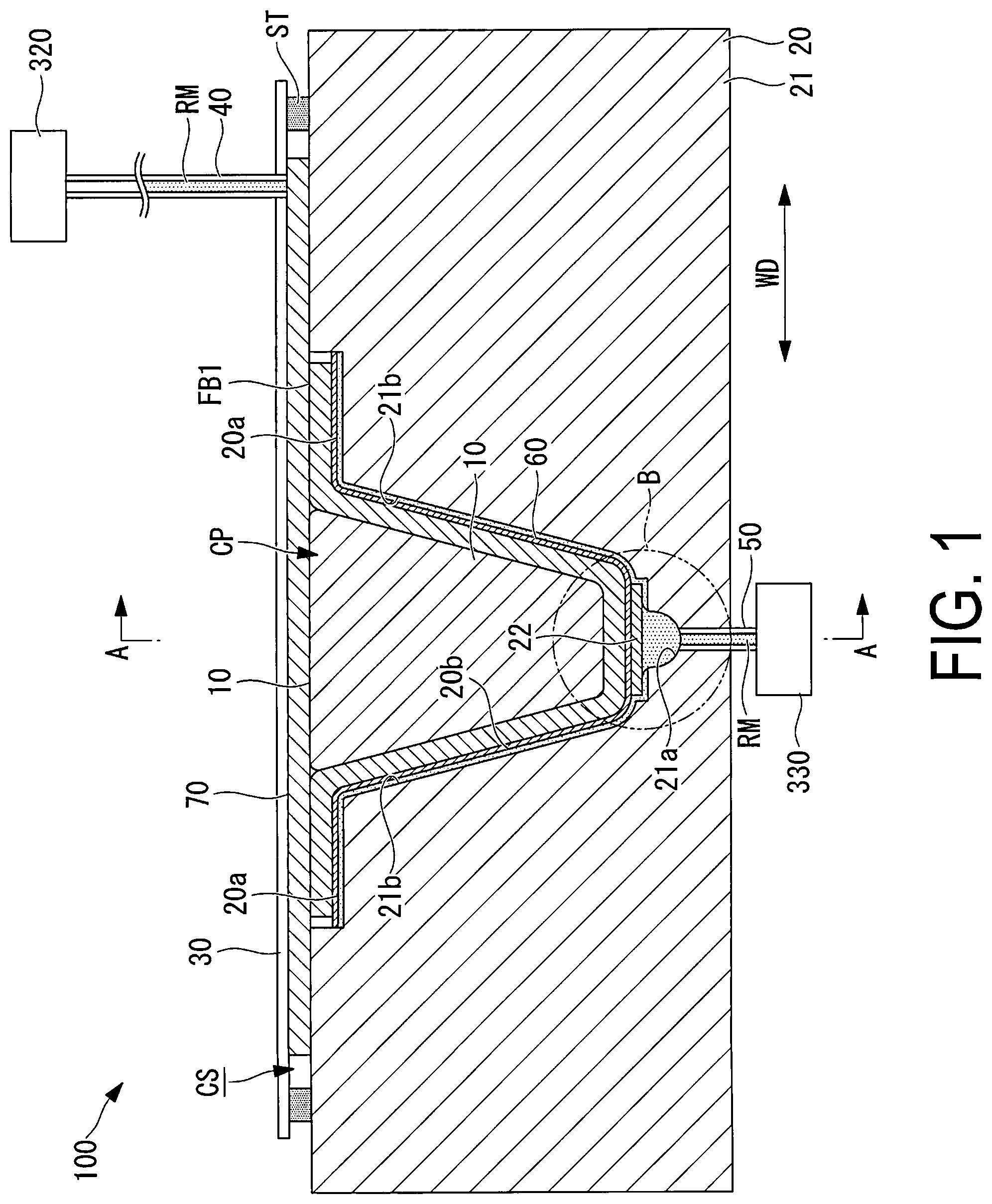 Patent US12319019 Figure 1 – Fiber-reinforced composite material molding apparatus and fiber-reinforced composite material molding method