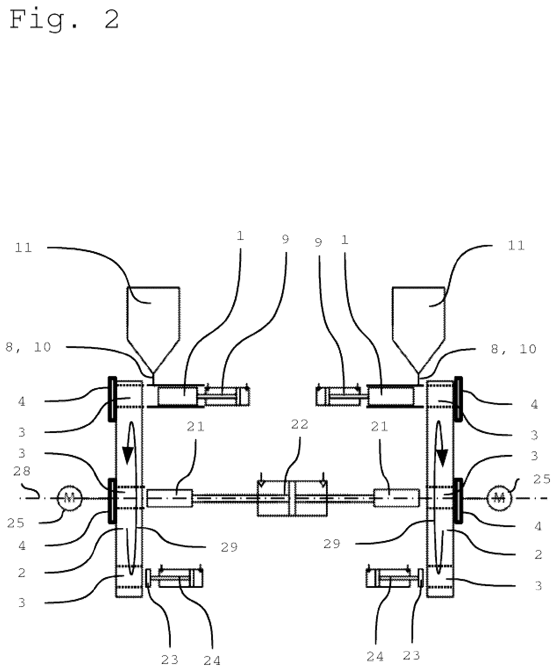Patent US12319021 Figure 2 – Method for producing pressed products and assembly for producing pressed products
