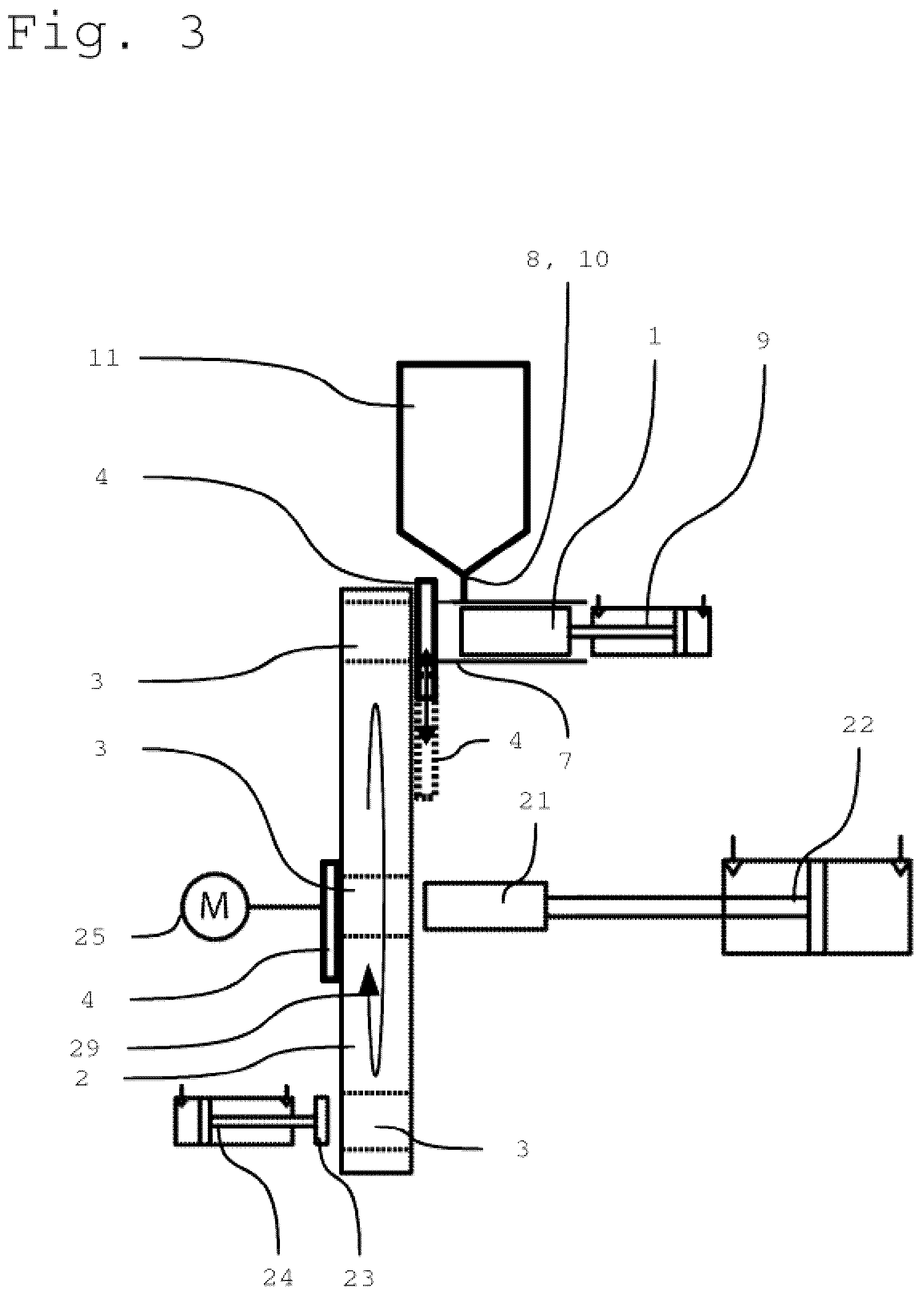 Patent US12319021 Figure 3 – Method for producing pressed products and assembly for producing pressed products
