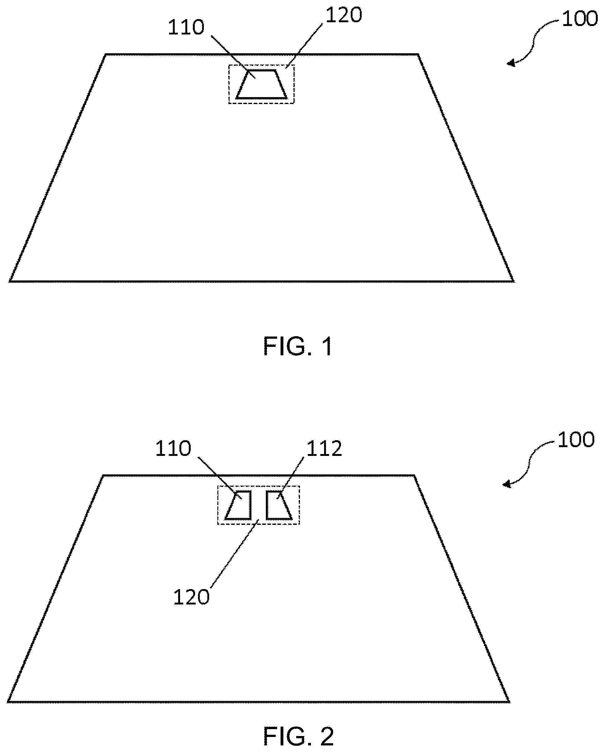 Patent US12319032 — Laminated glazing having an information acquisition system viewing area — Figure 1