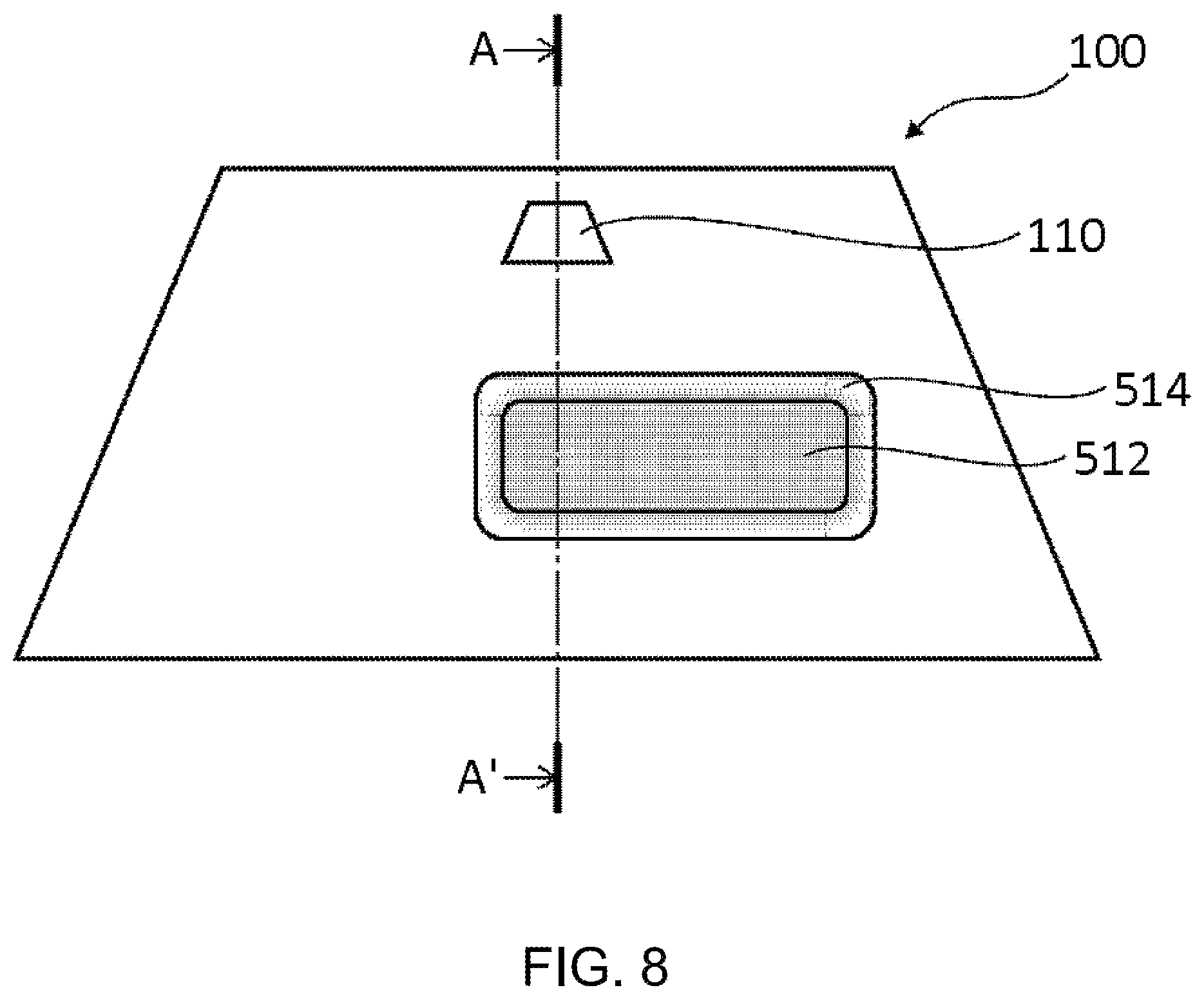 Patent US12319032 Figure 5 – Laminated glazing having an information acquisition system viewing area