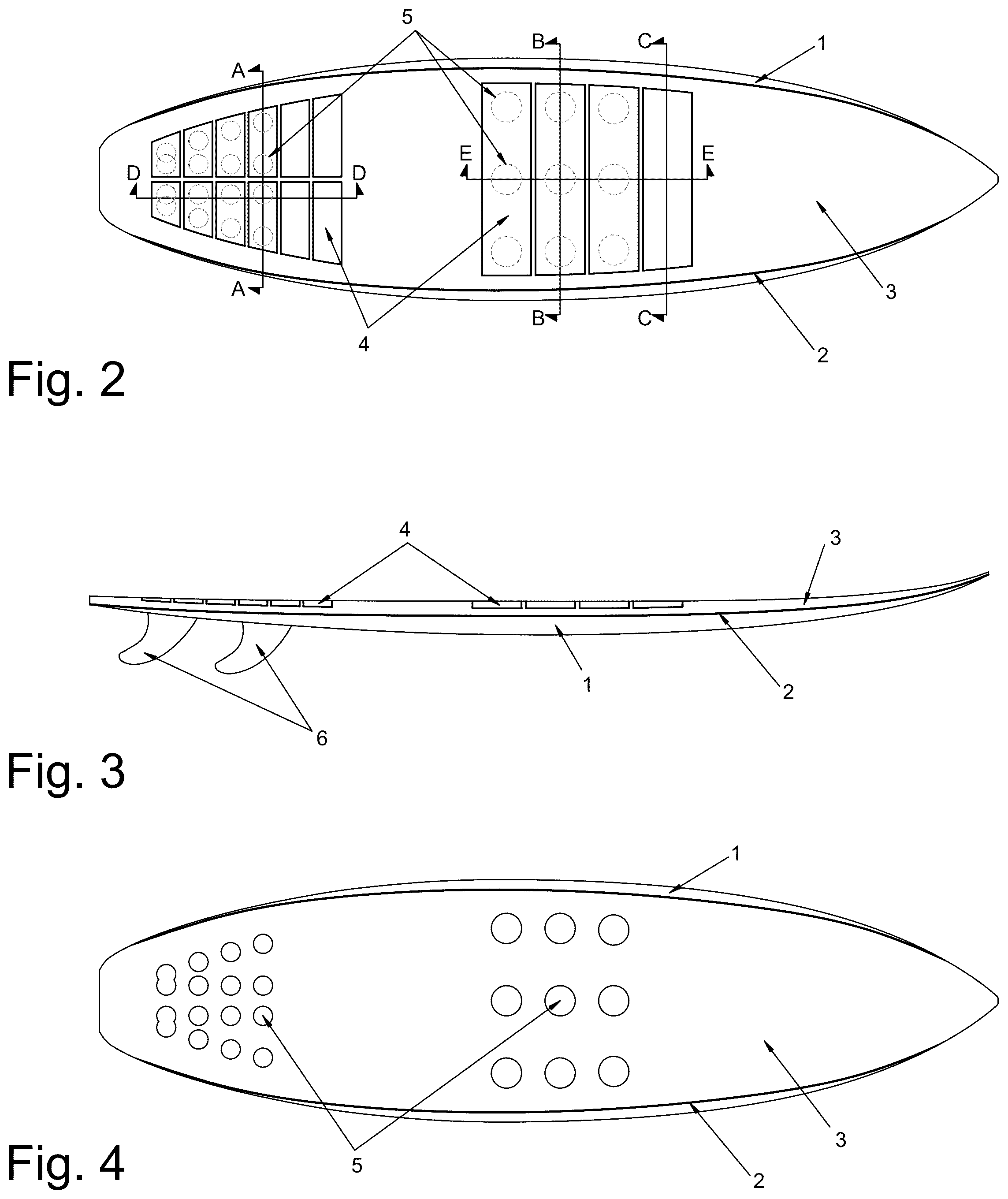 Patent US12319040 Figure 2 – Flex and torsion water sports board