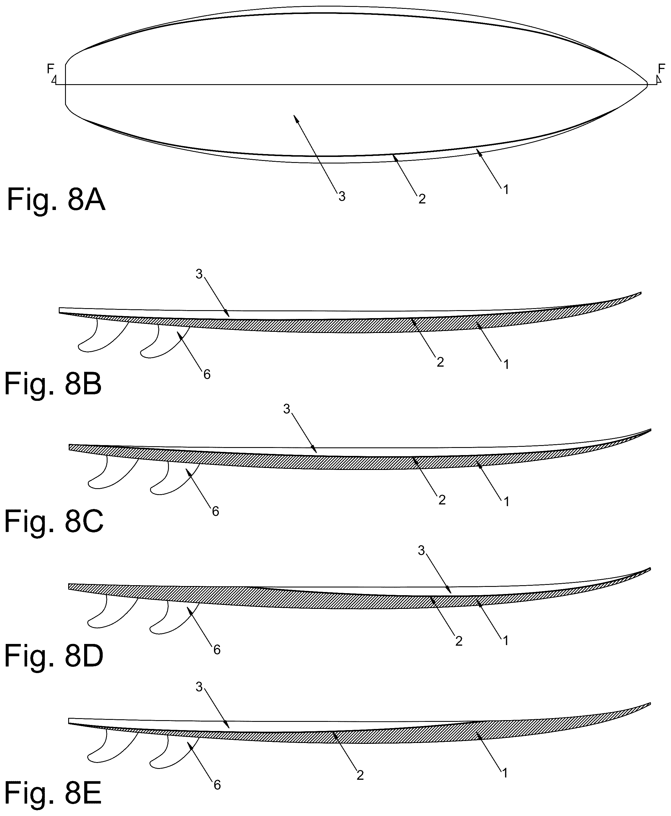 Patent US12319040 Figure 6 – Flex and torsion water sports board