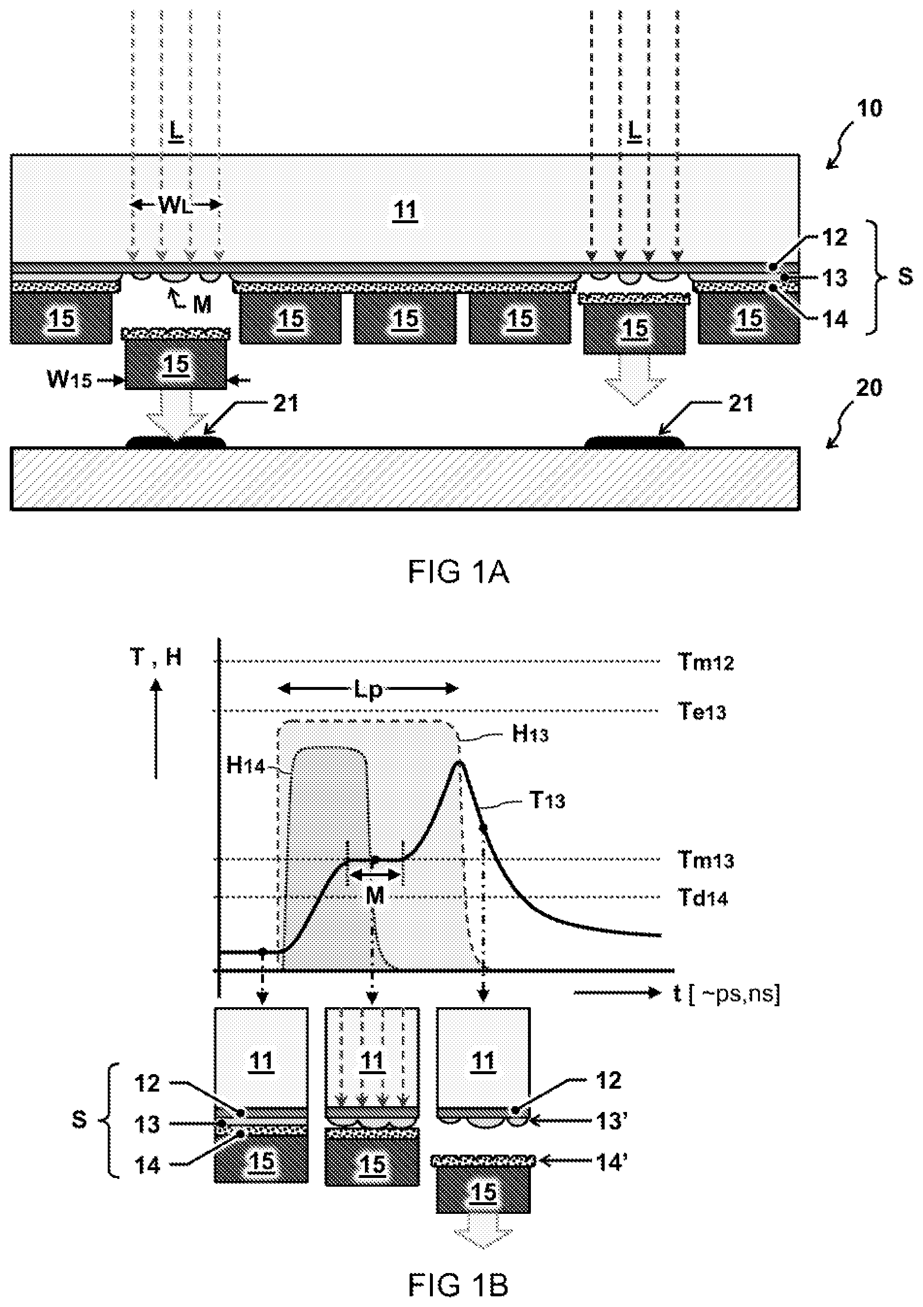 Patent US12319042 Figure 1 – Multi-layer release stack for light induced transfer of components