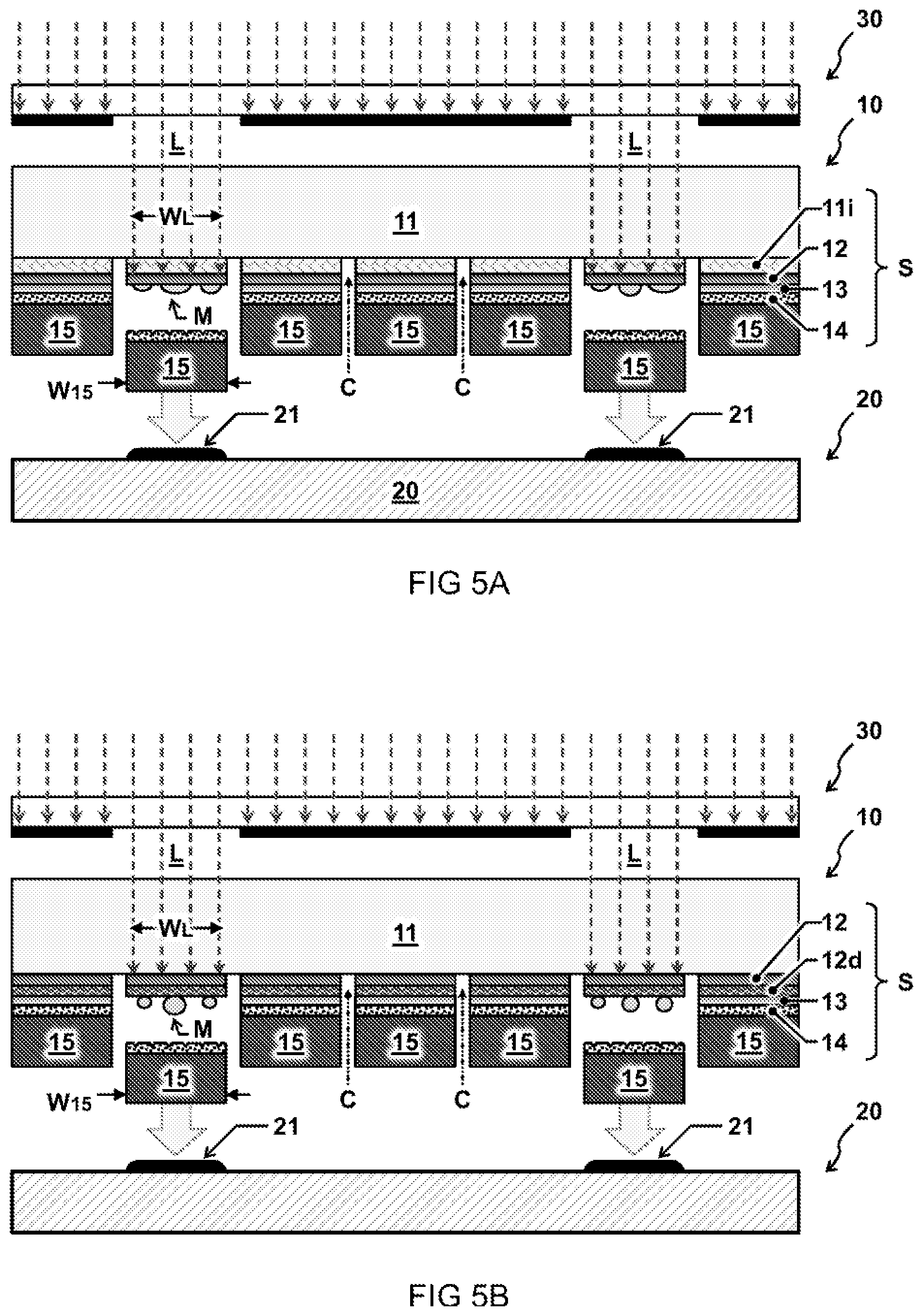 Patent US12319042 Figure 5 – Multi-layer release stack for light induced transfer of components