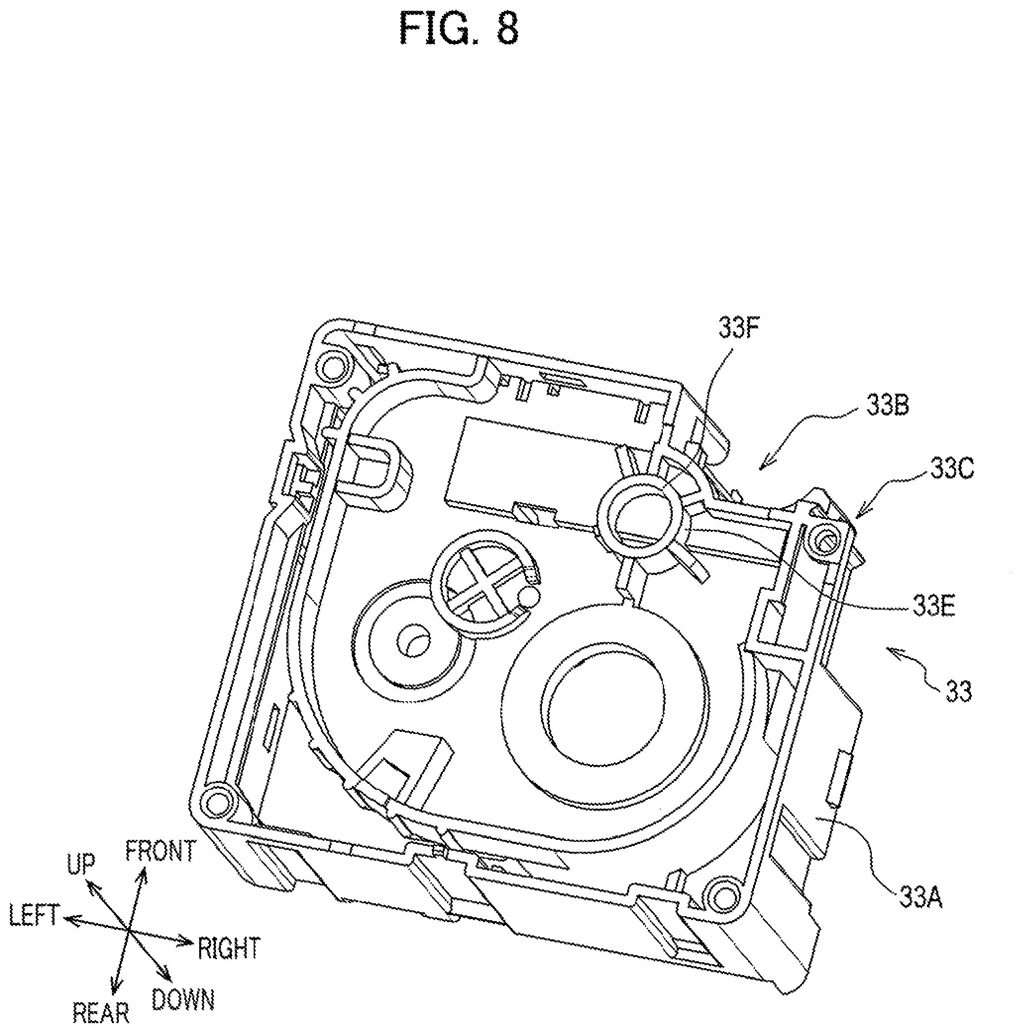 Patent US12319054 Figure 8 – Printing cassette including case housing therein printing tape, and label affixed to case and having RFID tag