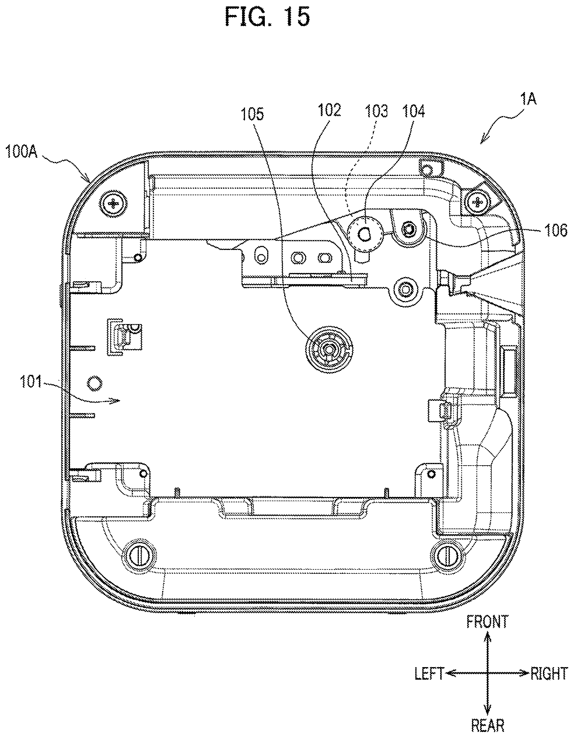 Patent US12319054 Figure 15 – Printing cassette including case housing therein printing tape, and label affixed to case and having RFID tag