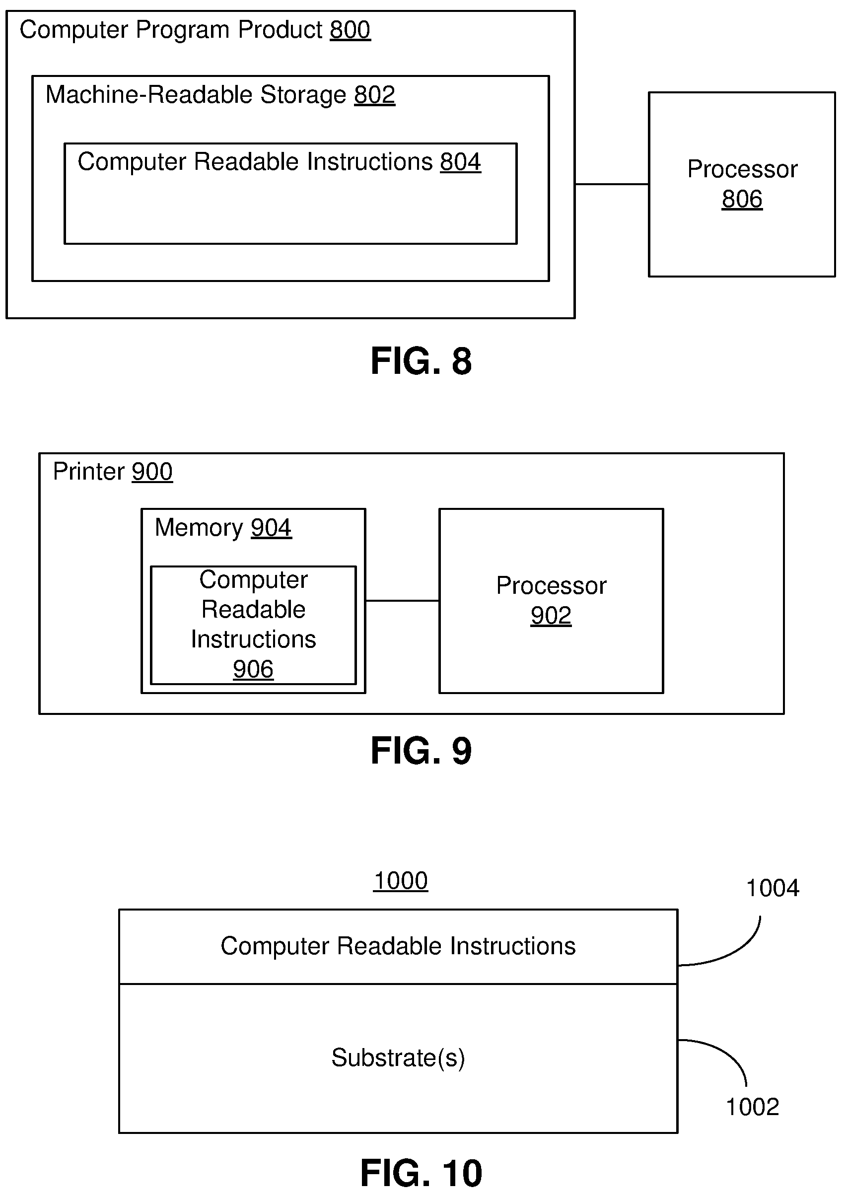 Patent US12319056 Figure 10 – Interferential patterns for alignment calibration of printheads