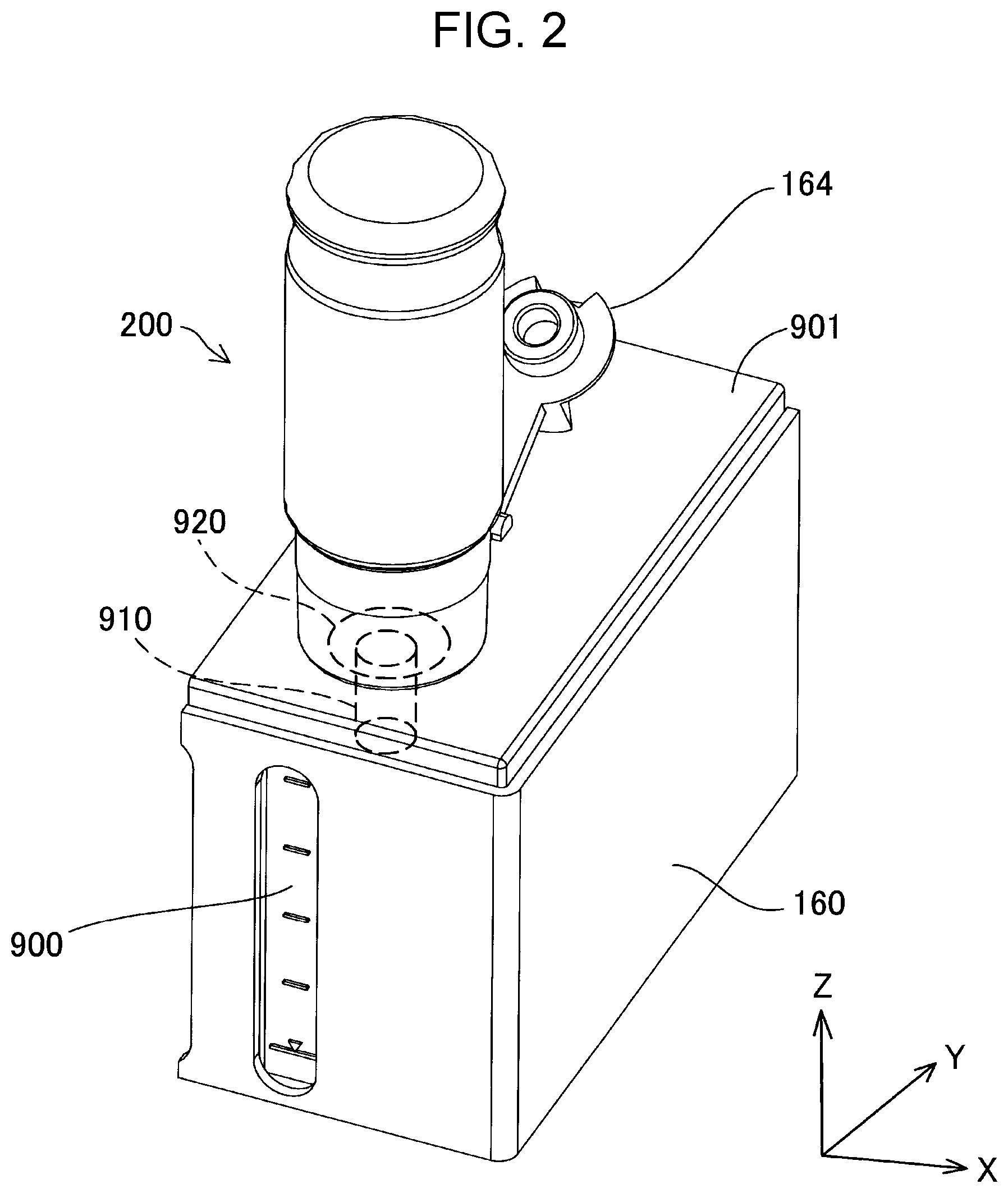 Patent US12319065 Figure 2 – Ink refill container