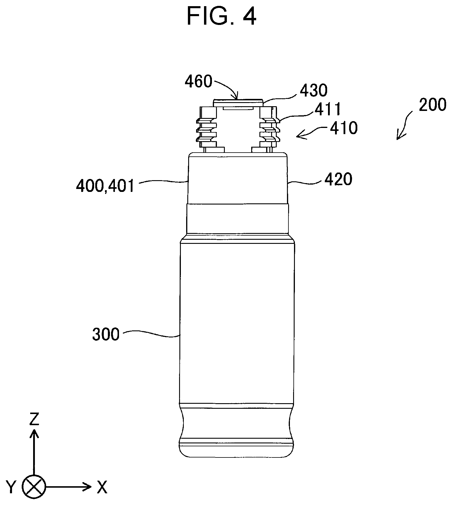 Patent US12319065 Figure 4 – Ink refill container