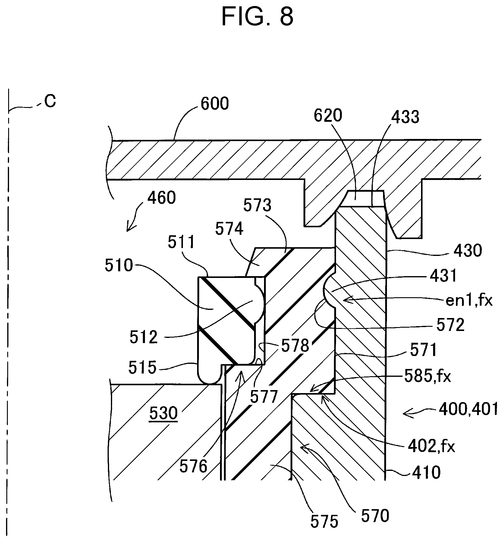 Patent US12319065 Figure 8 – Ink refill container