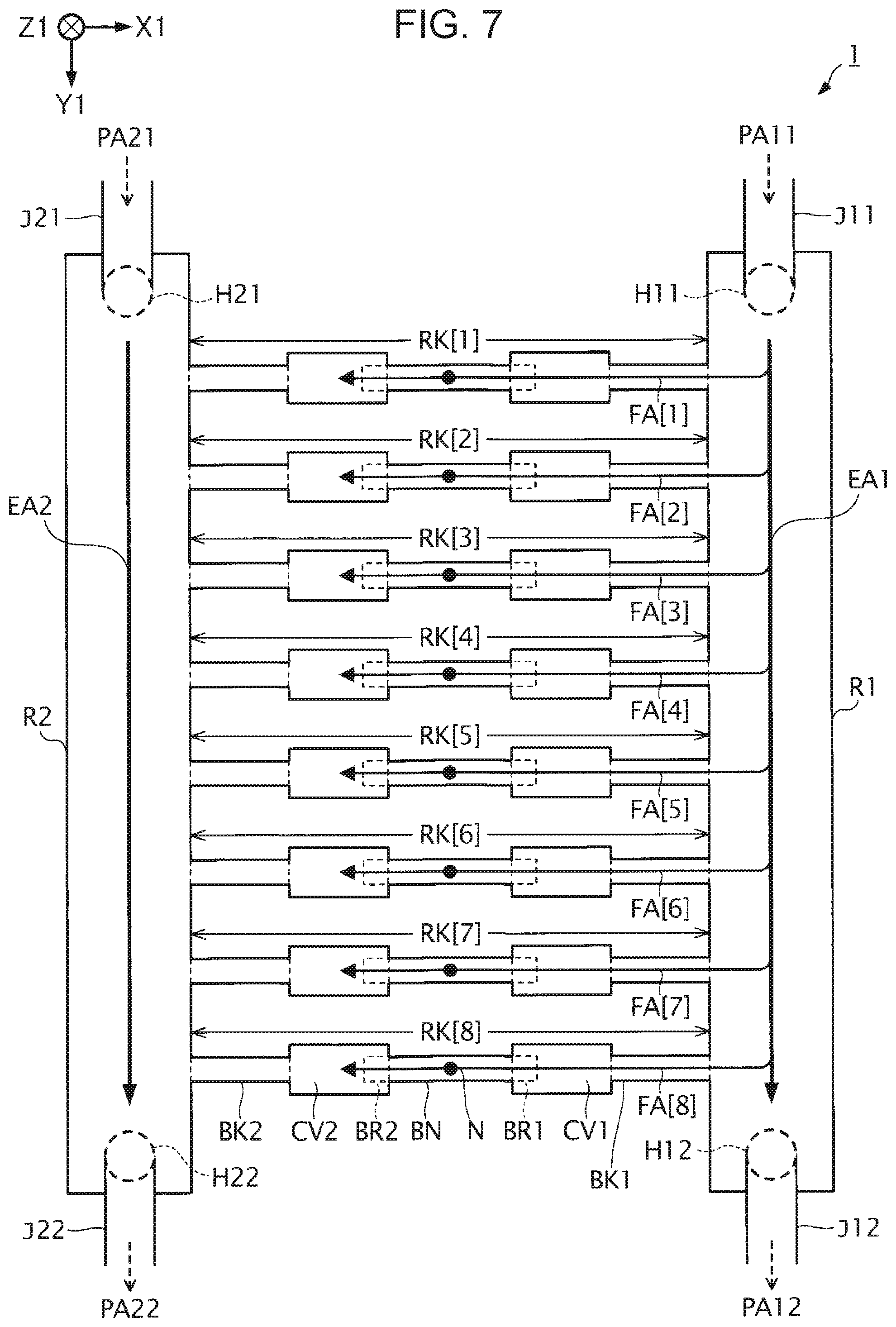 Patent US12319068 Figure 7 – Liquid discharging head and liquid discharging apparatus