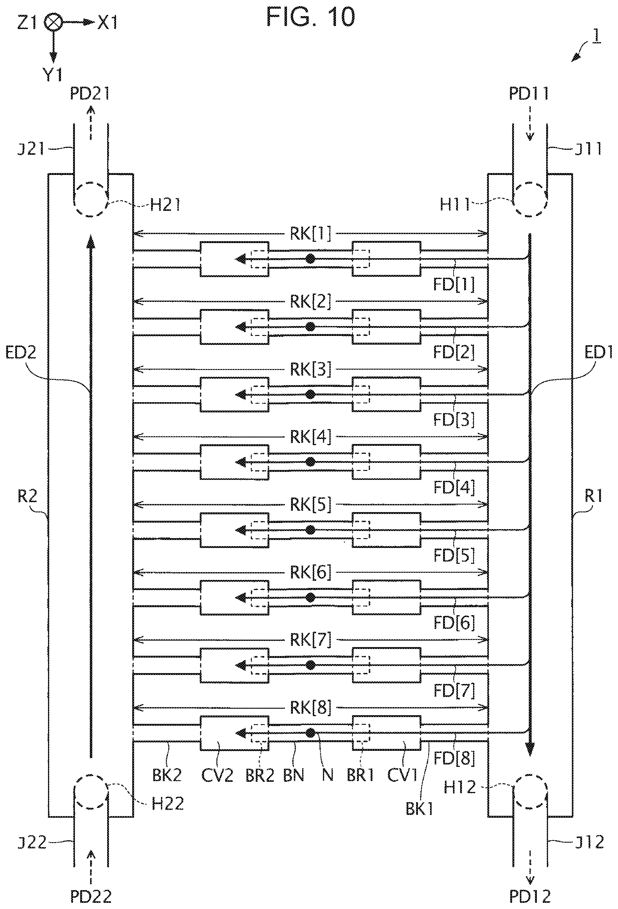 Patent US12319068 Figure 10 – Liquid discharging head and liquid discharging apparatus