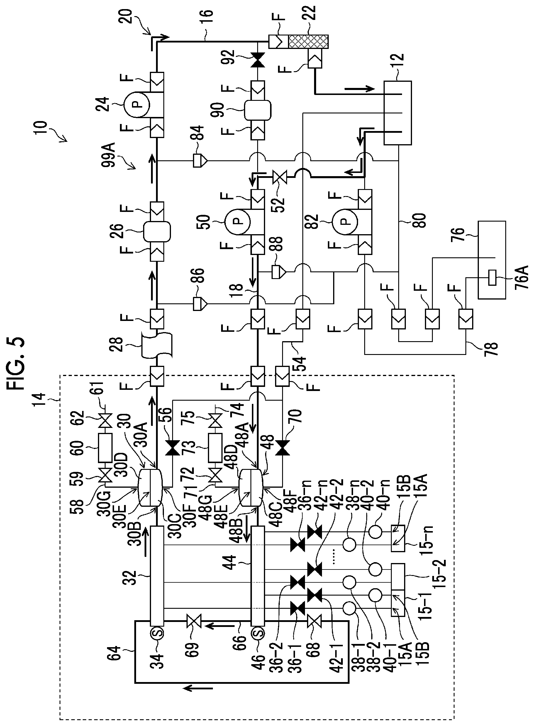 Patent US12319069 Figure 5 – Liquid supply device, control method of liquid supply device, and printing apparatus