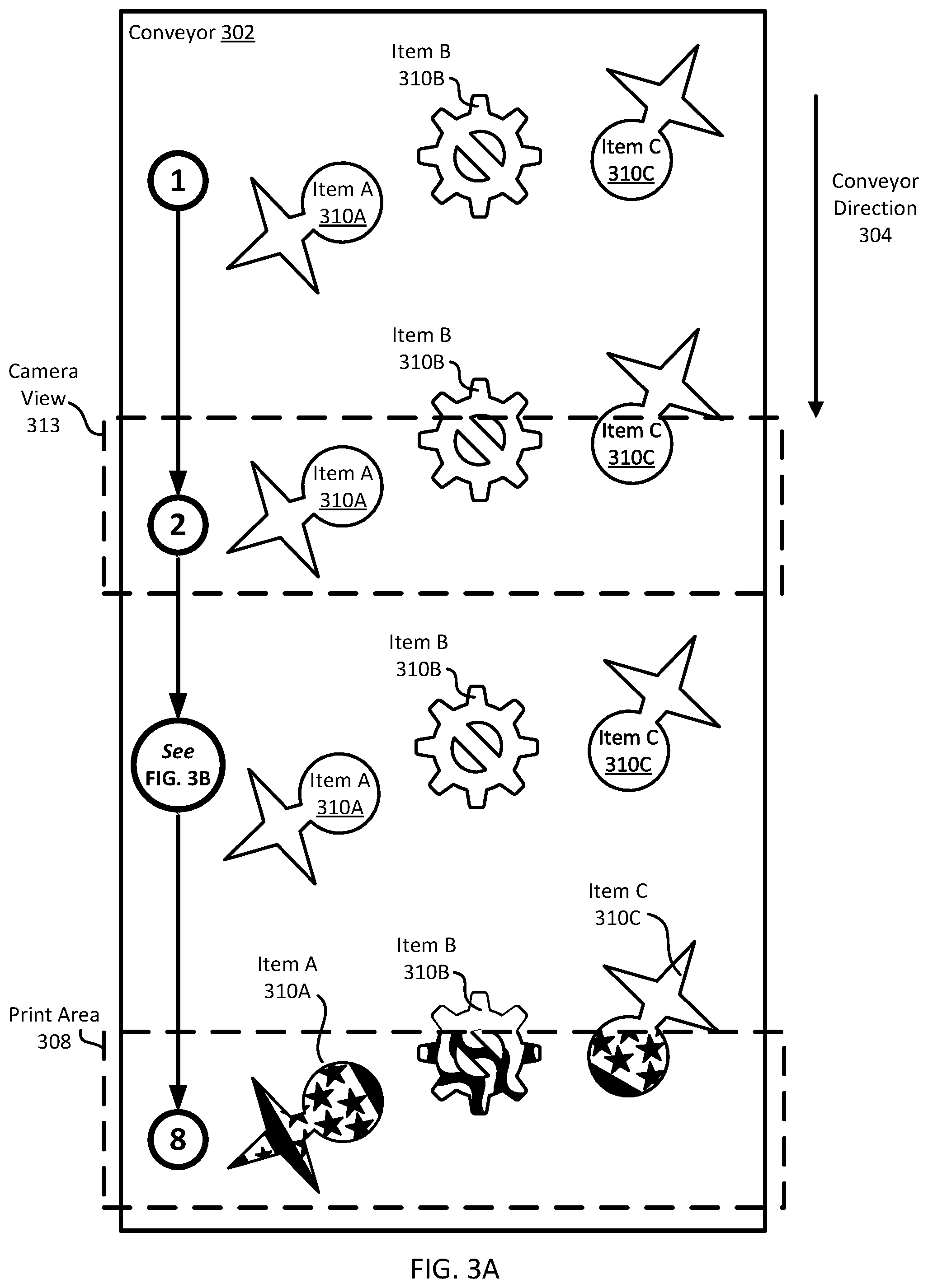 Patent US12319074 Figure 5 – Identifying object shape, rotation, and position for printing and quality control