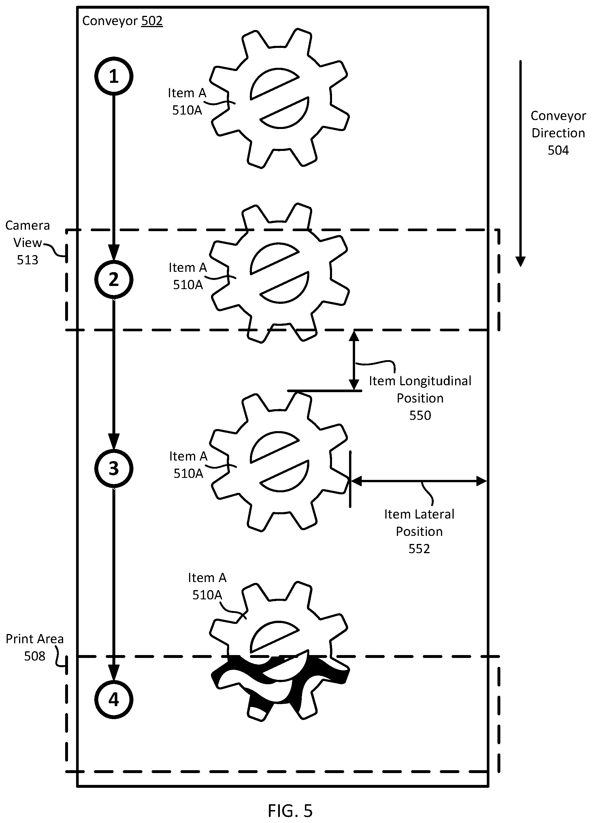 Patent US12319074 Figure 8 – Identifying object shape, rotation, and position for printing and quality control
