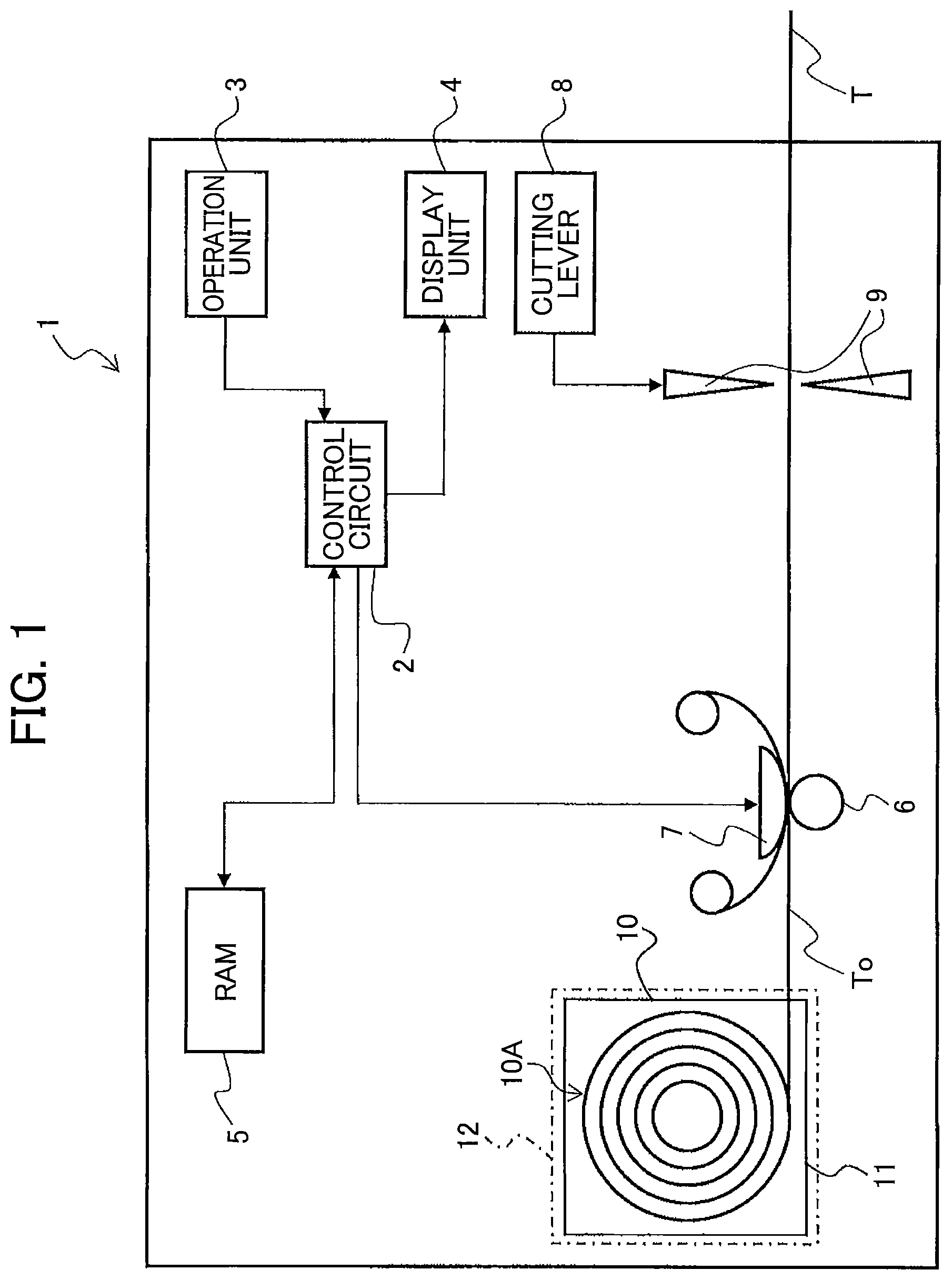 Patent US12319076 Figure 1 – Medium used with printer and including label and mark provided on release material