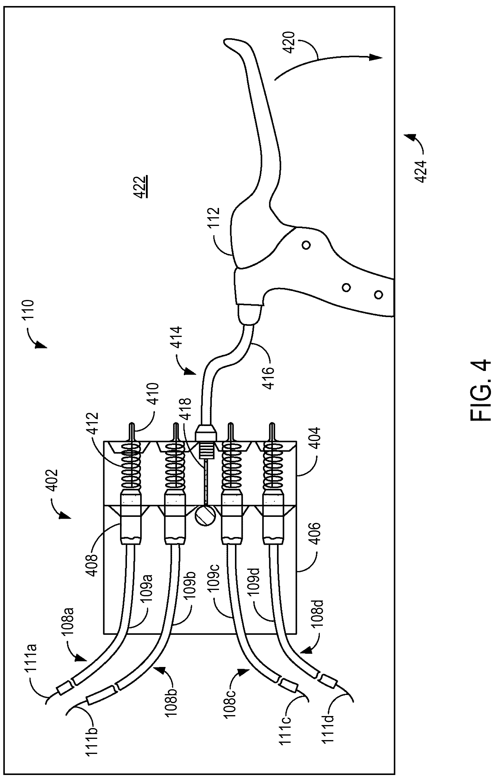 Patent US12319088 Figure 4 – Retractable furniture caster system