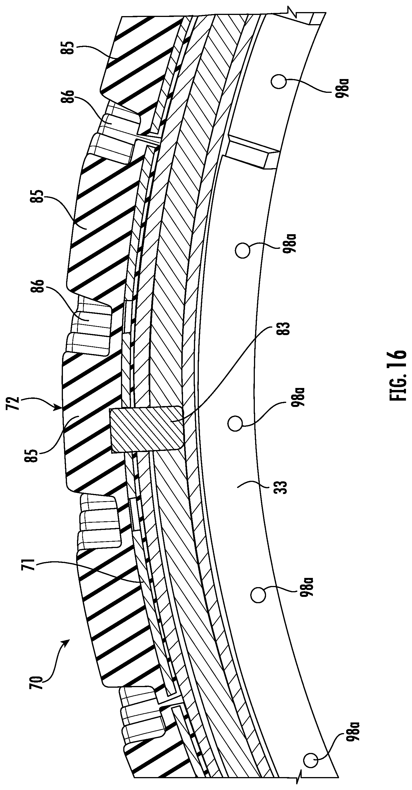 Patent US12319090 Figure 15 – Mine material processing apparatus including gas spring wheel assemblies and related methods