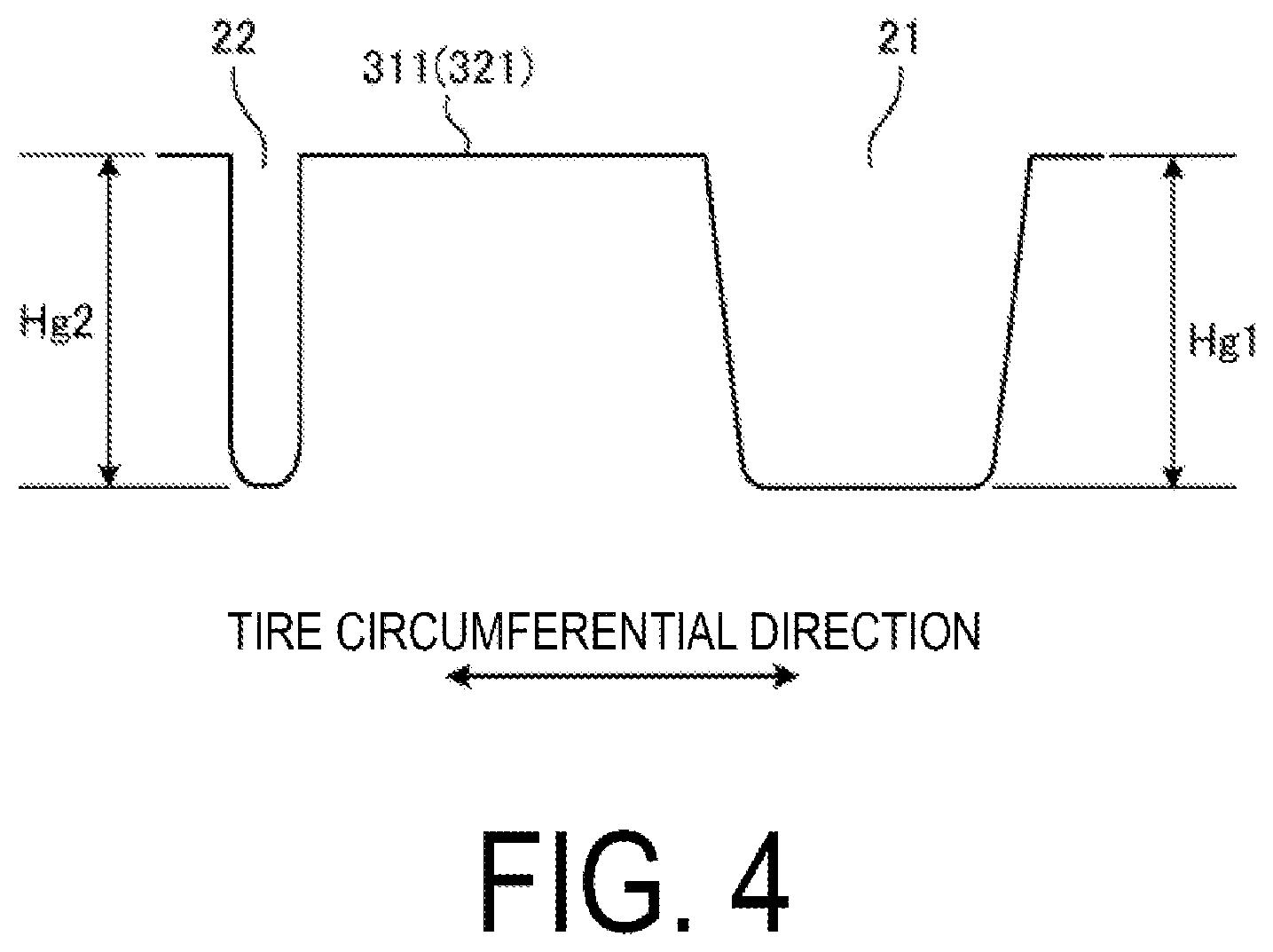 Patent US12319096 Figure 4 – Tire