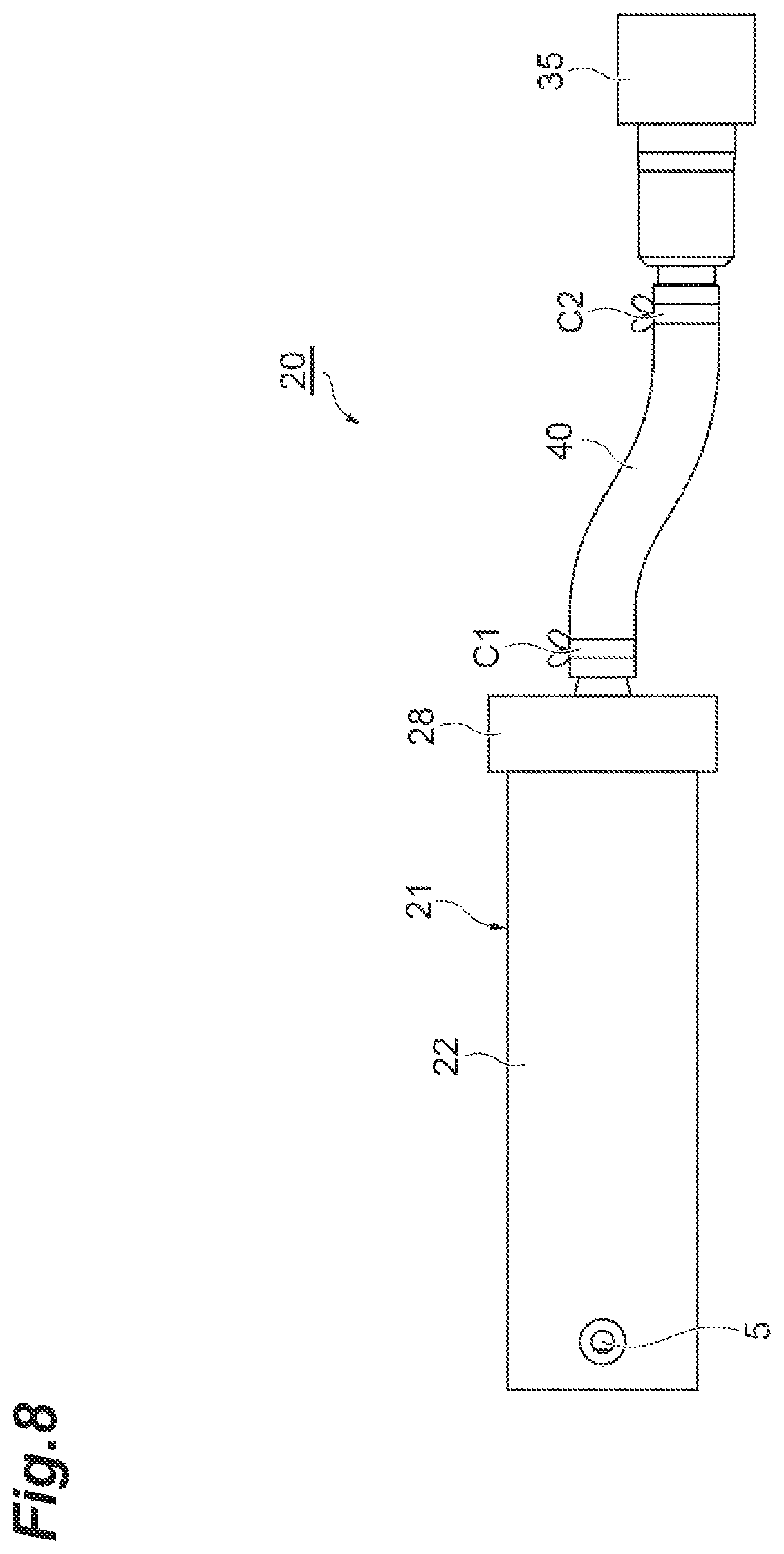 Patent US12319101 Figure 8 – Tire air supplementing device