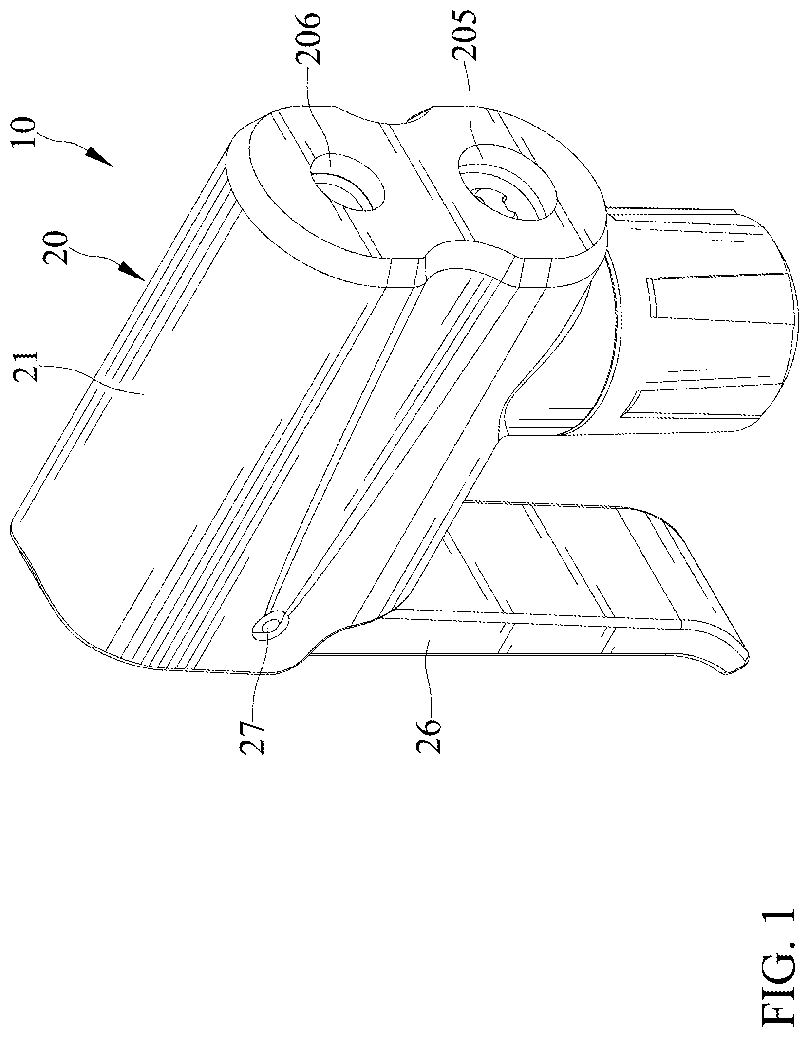 Patent US12319102 Figure 1 – Dual air valve connector for Schrader and Presta valves
