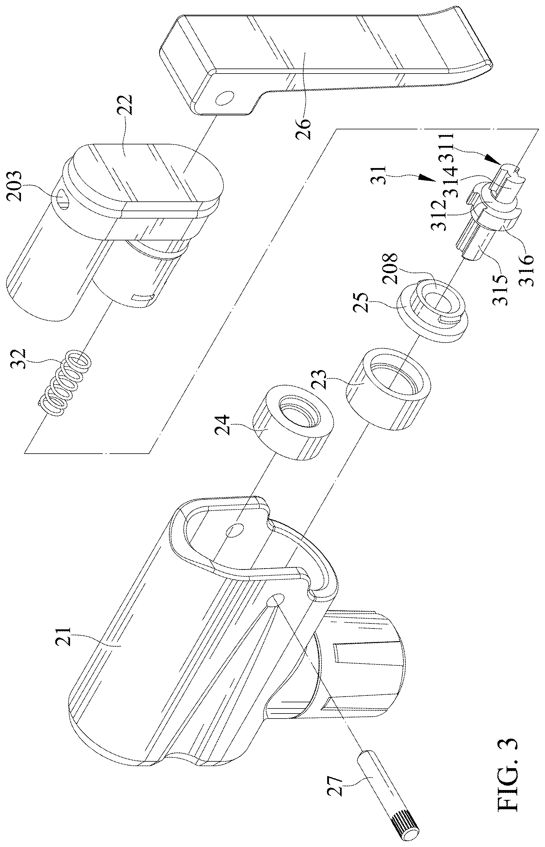 Patent US12319102 Figure 3 – Dual air valve connector for Schrader and Presta valves