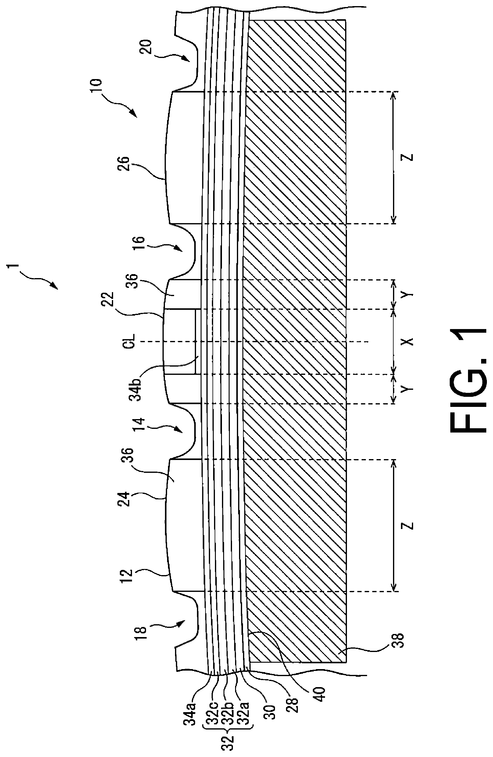 Patent US12319103 Figure 1 – Pneumatic tire