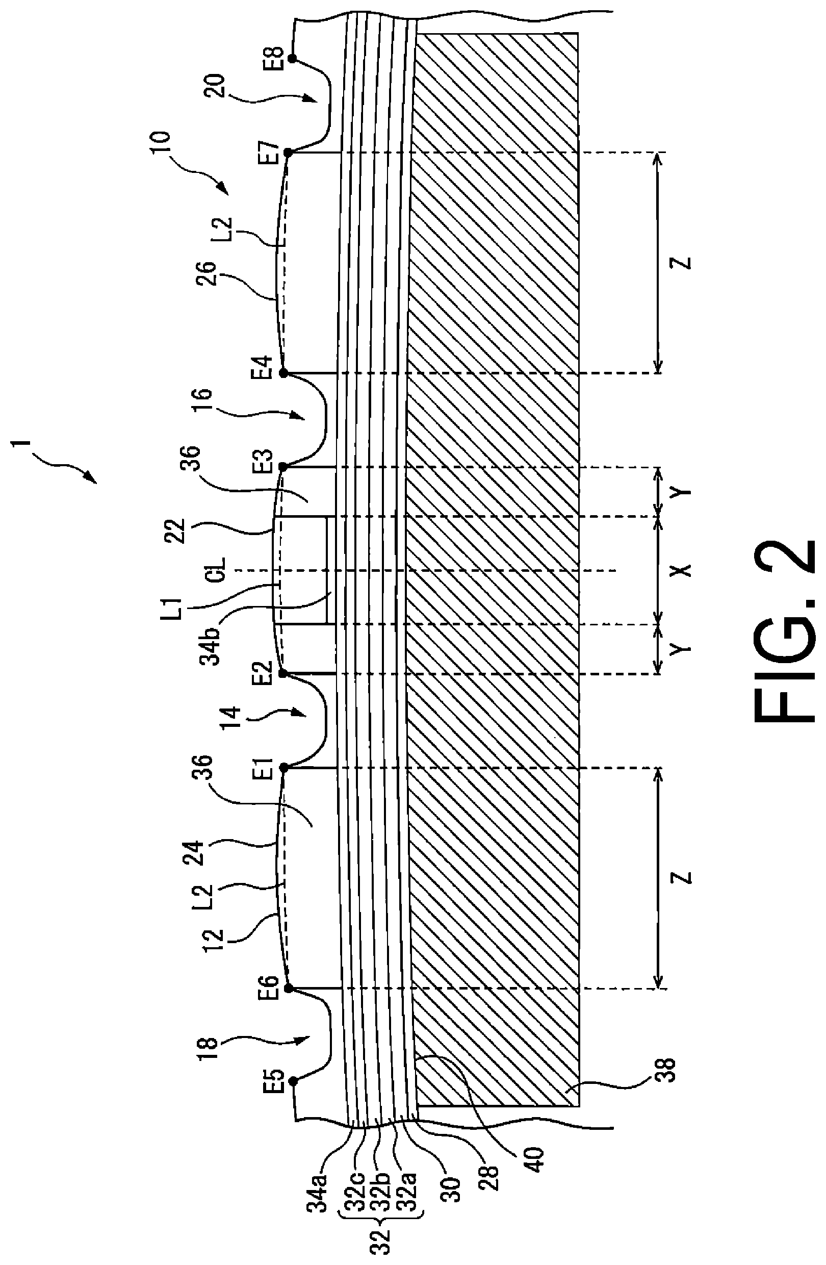 Patent US12319103 Figure 2 – Pneumatic tire