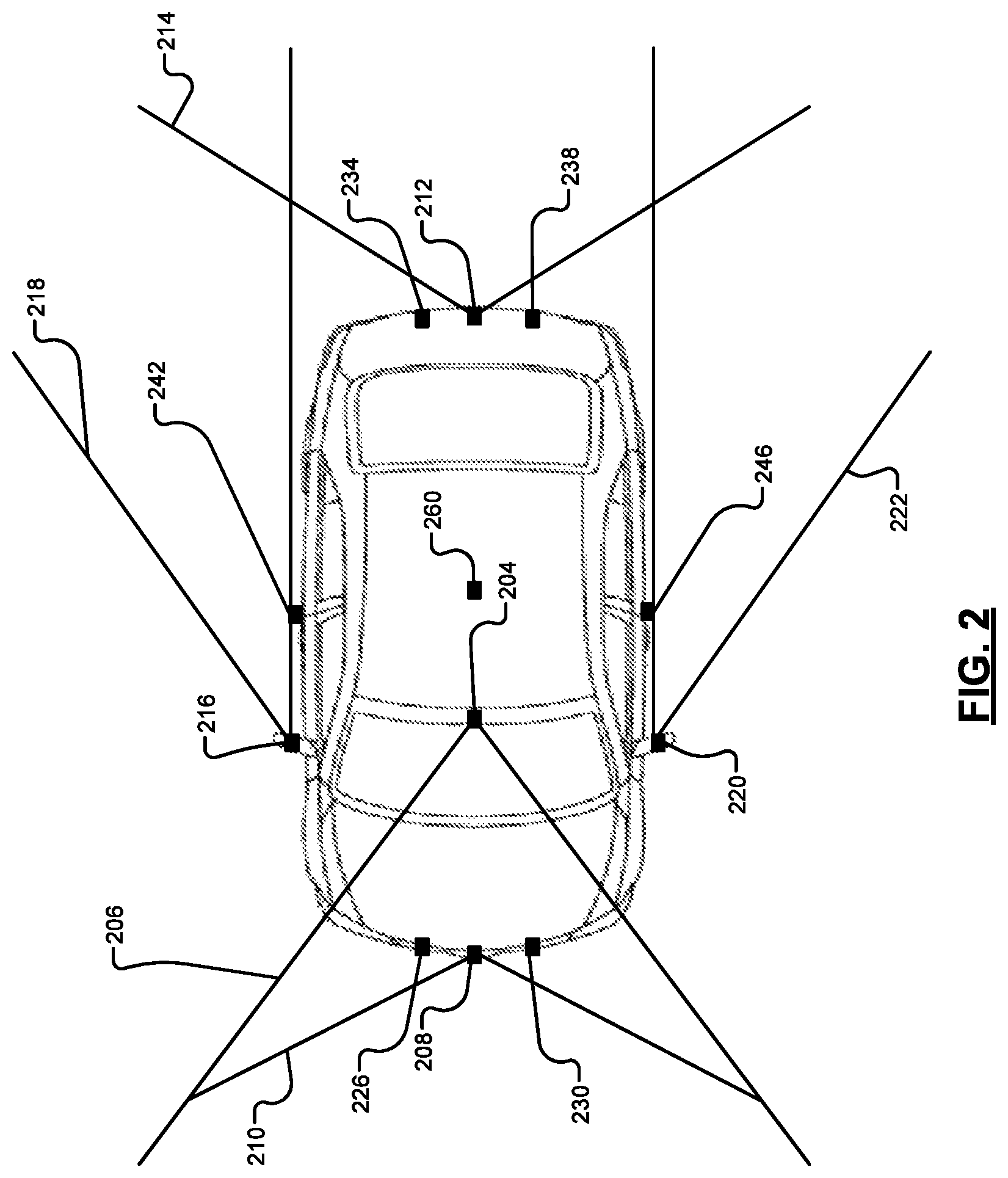 Patent US12319106 Figure 2 – Suspension control systems and methods based on road preview