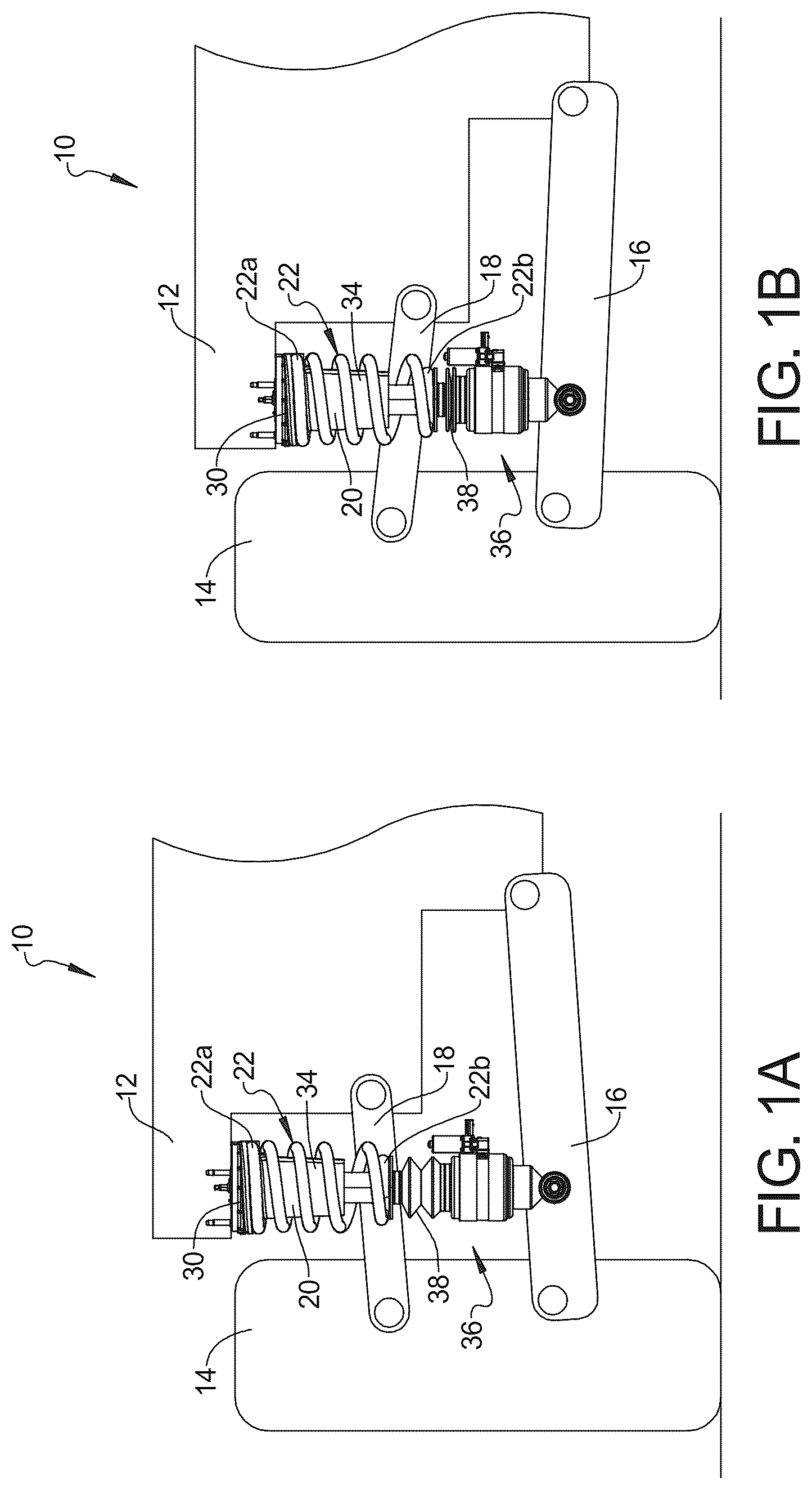 Patent US12319107 Figure 1 – Vehicle ride height adjustment system