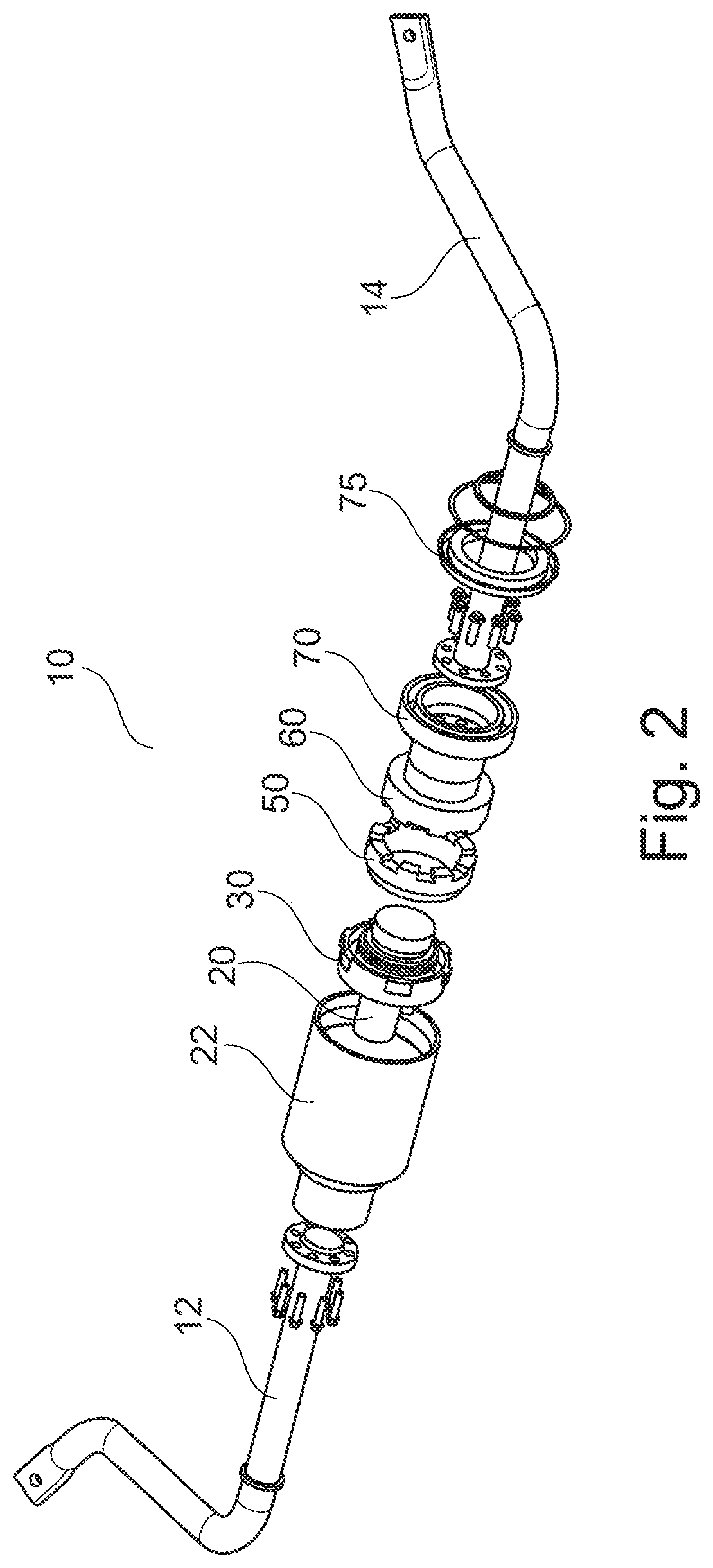 Patent US12319109 Figure 2 – Stabilizer bar hydraulic disconnect