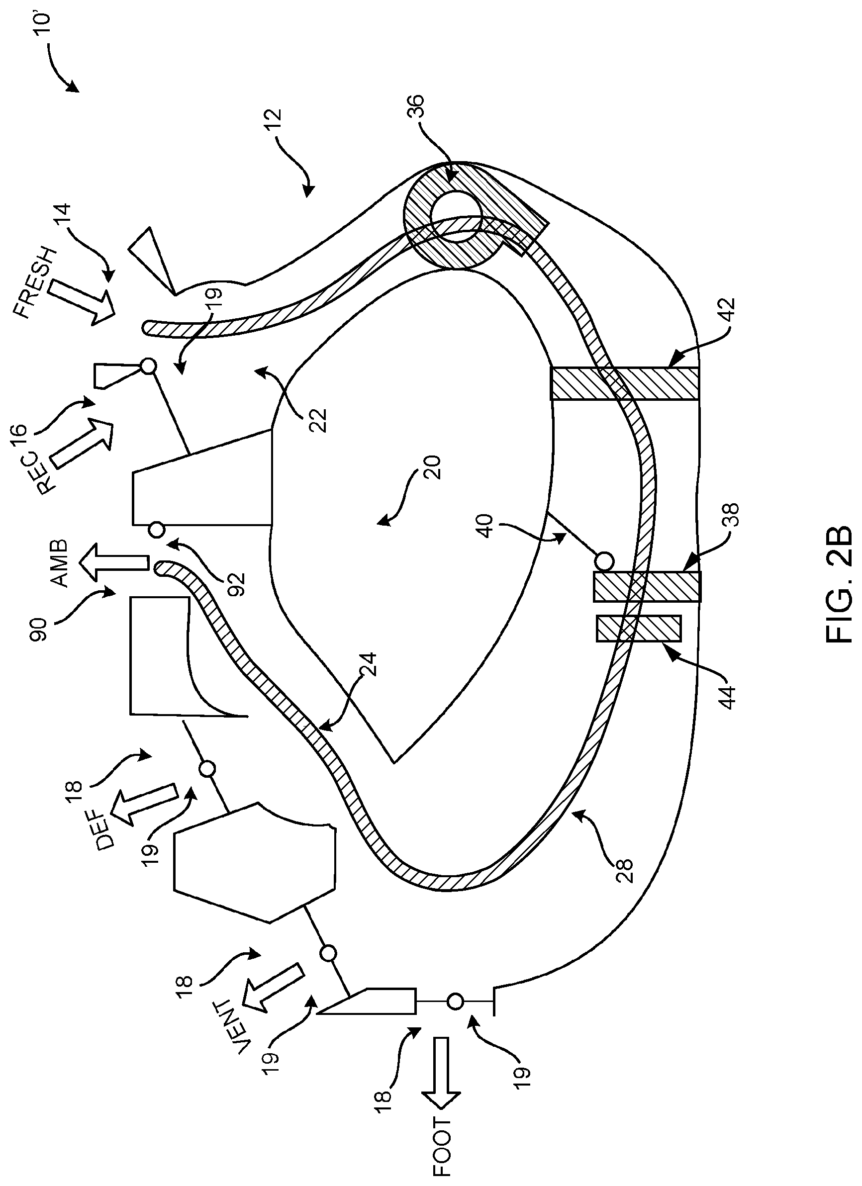 Patent US12319114 Figure 11 – Heating, ventilation, and air conditioning case with extractor port to ambient