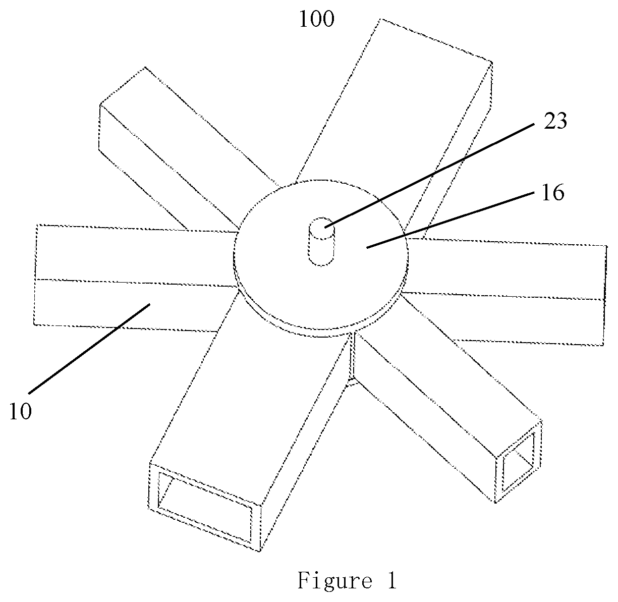 Patent US12319116 Figure 1 – Multi-ports valve and thermal management system having same