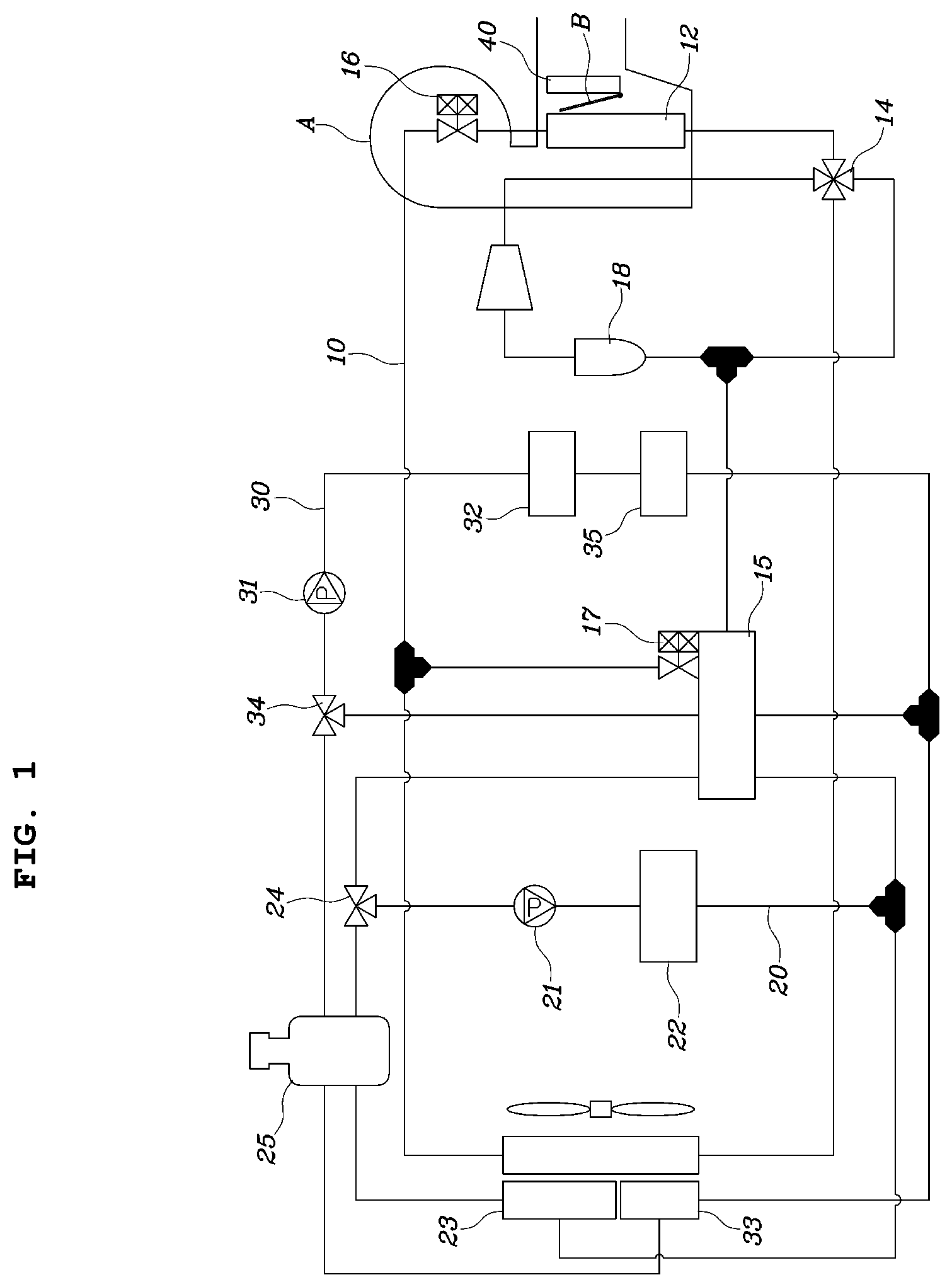 Patent US12319124 Figure 1 – Integrated air-conditioning system