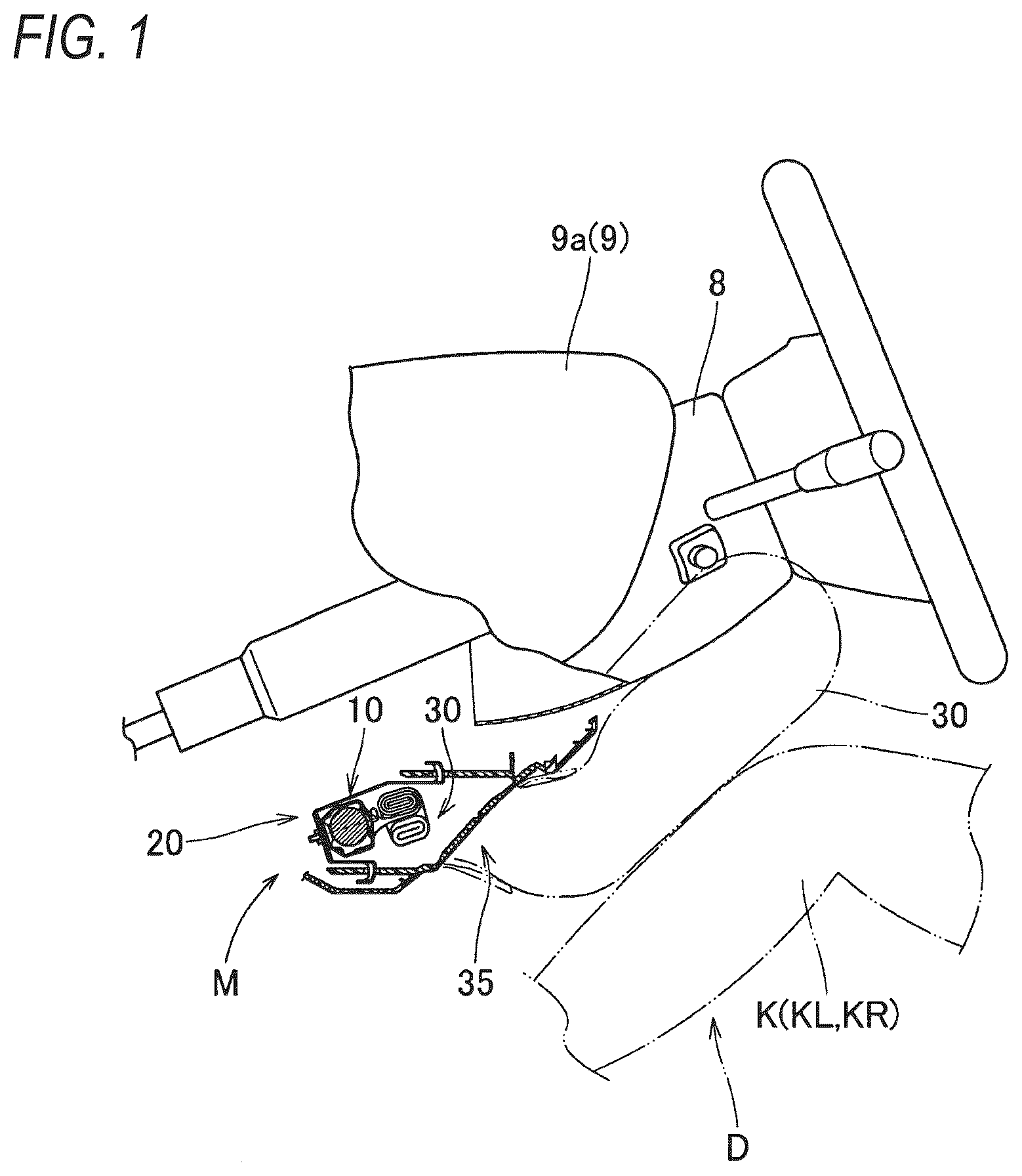 Patent US12319125 — Heater for airbag device — Figure 1