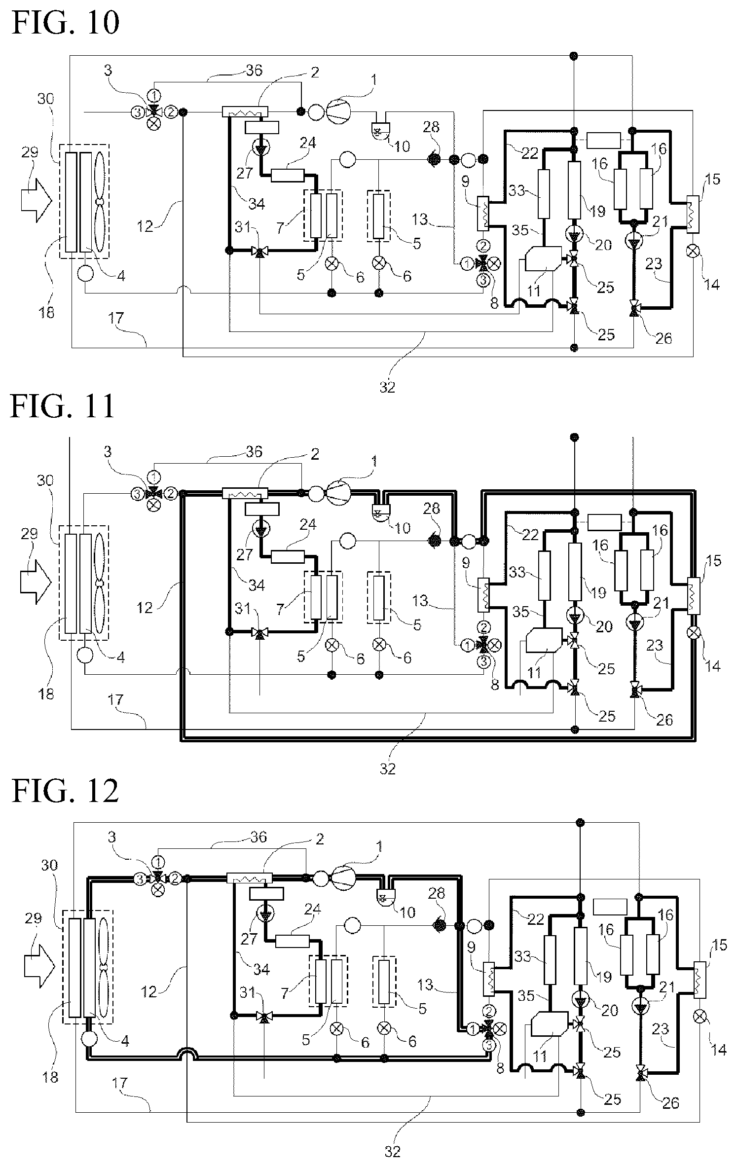 Patent US12319127 Figure 4 – Heat pump arrangement with indirect battery heating for battery-operated motor vehicles and method of operating a heat pump arrangement
