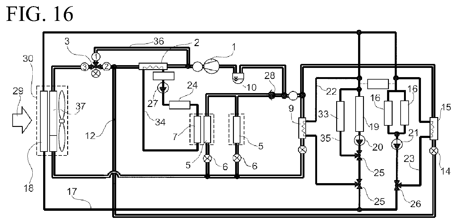 Patent US12319127 Figure 6 – Heat pump arrangement with indirect battery heating for battery-operated motor vehicles and method of operating a heat pump arrangement