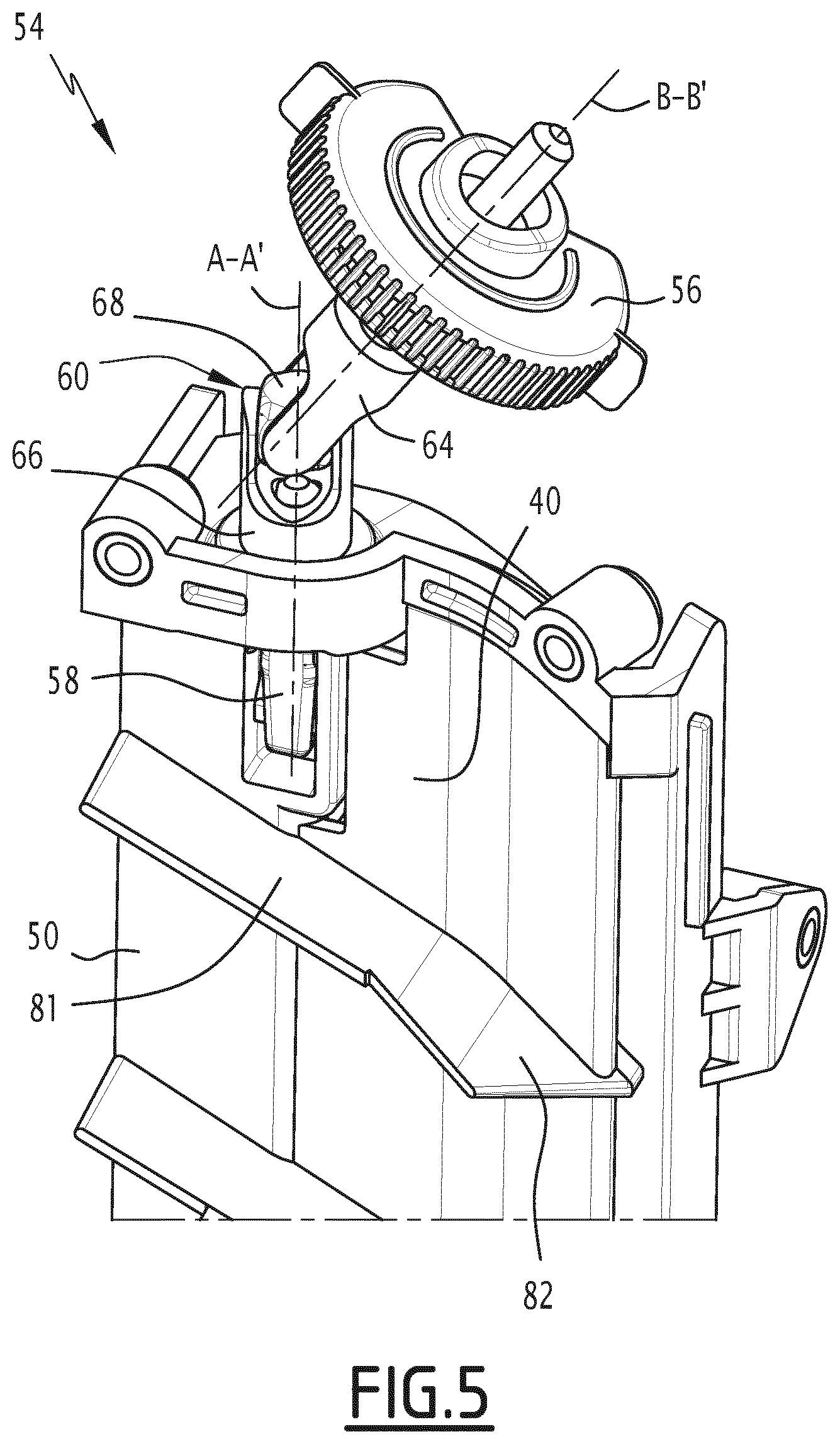 Patent US12319129 Figure 5 – Vehicle trim component comprising a functional element and an aerator
