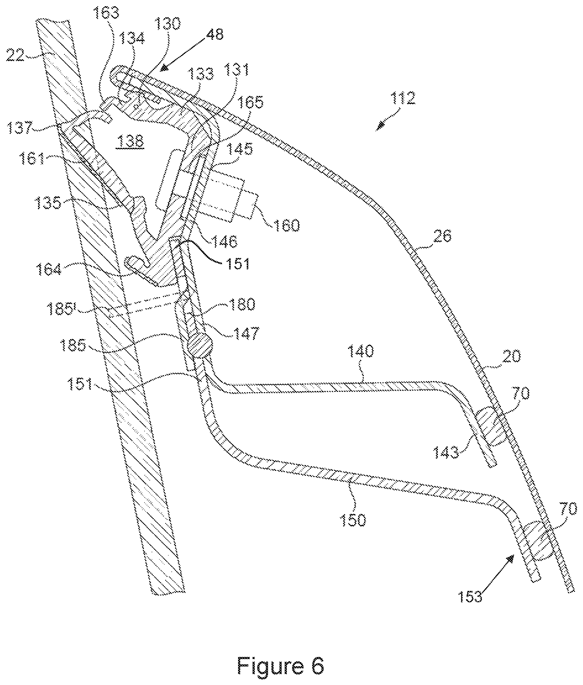 Patent US12319130 Figure 6 – Vehicle door assembly
