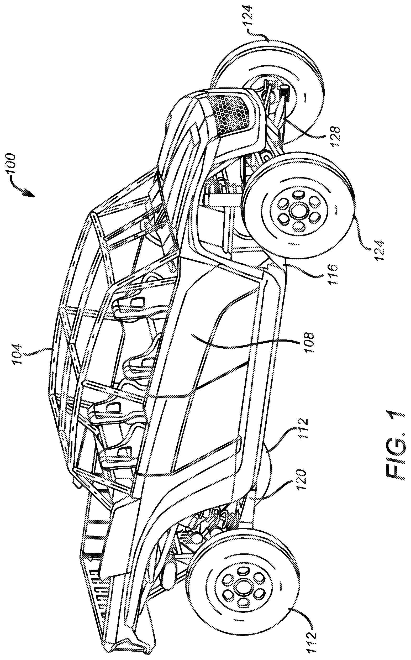 Patent US12319139 Figure 1 – Tri-drive transmission for rear mid-engine vehicle