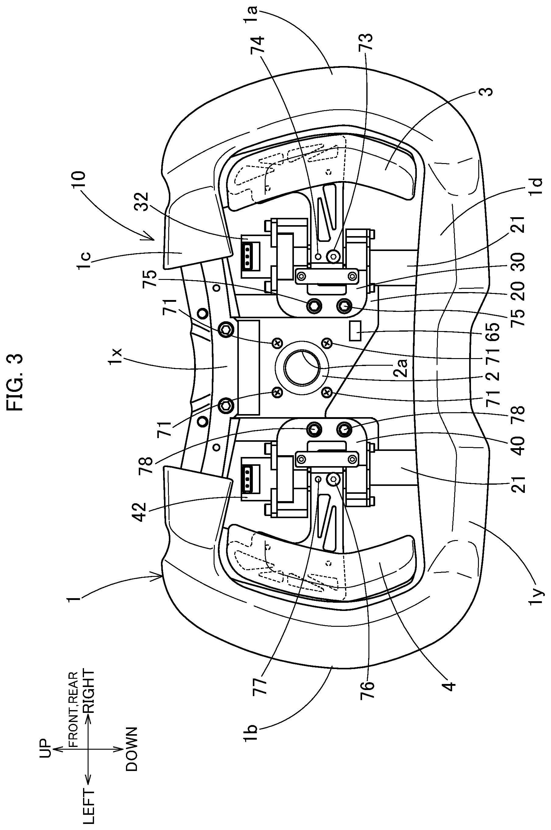 Patent US12319141 Figure 3 – Steering wheel and vehicle control device