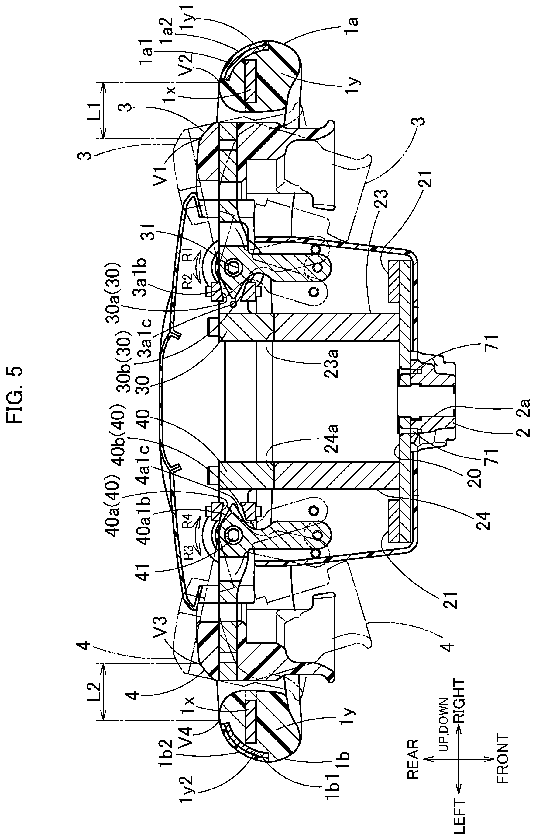 Patent US12319141 Figure 5 – Steering wheel and vehicle control device