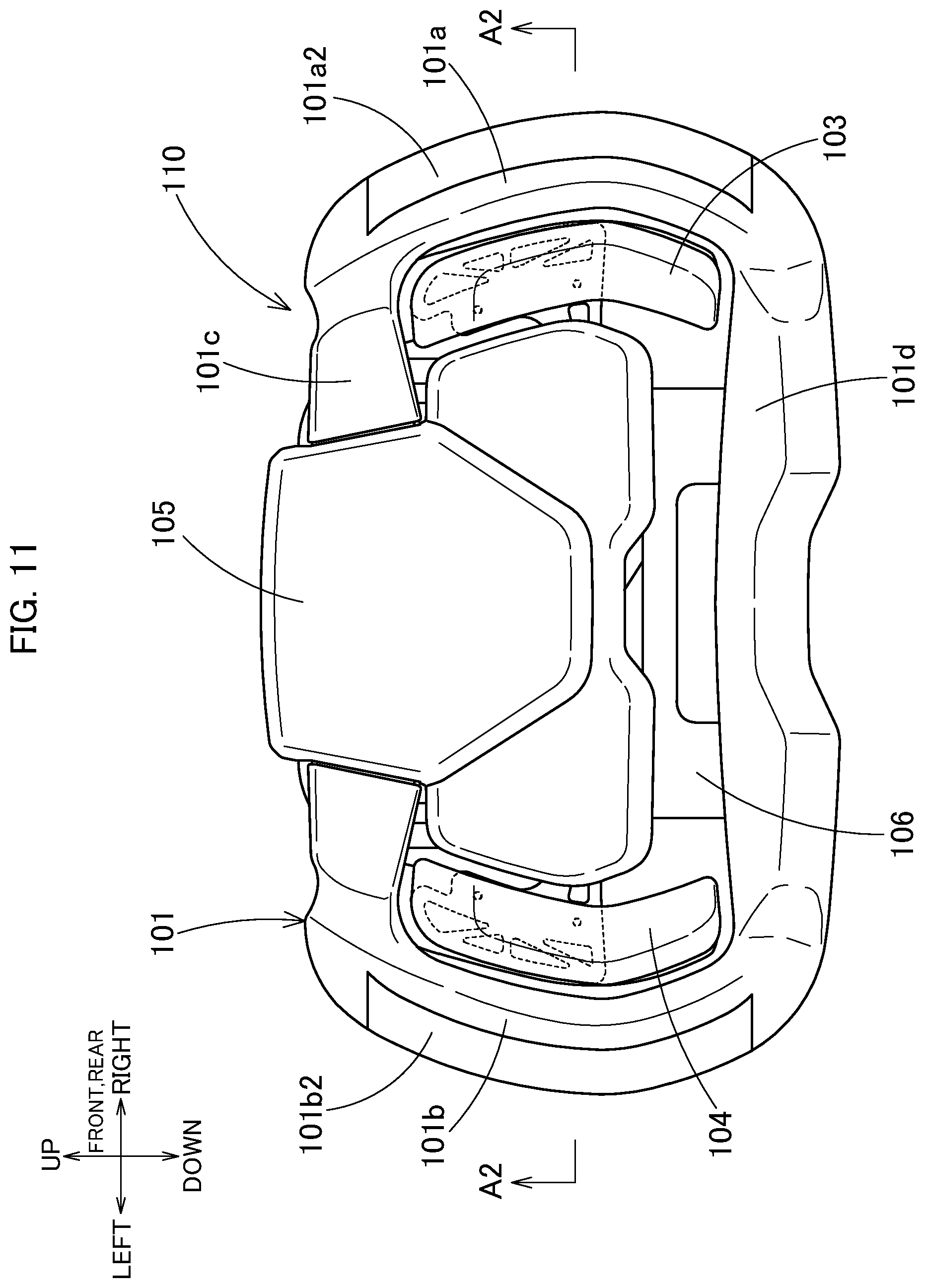 Patent US12319141 Figure 11 – Steering wheel and vehicle control device