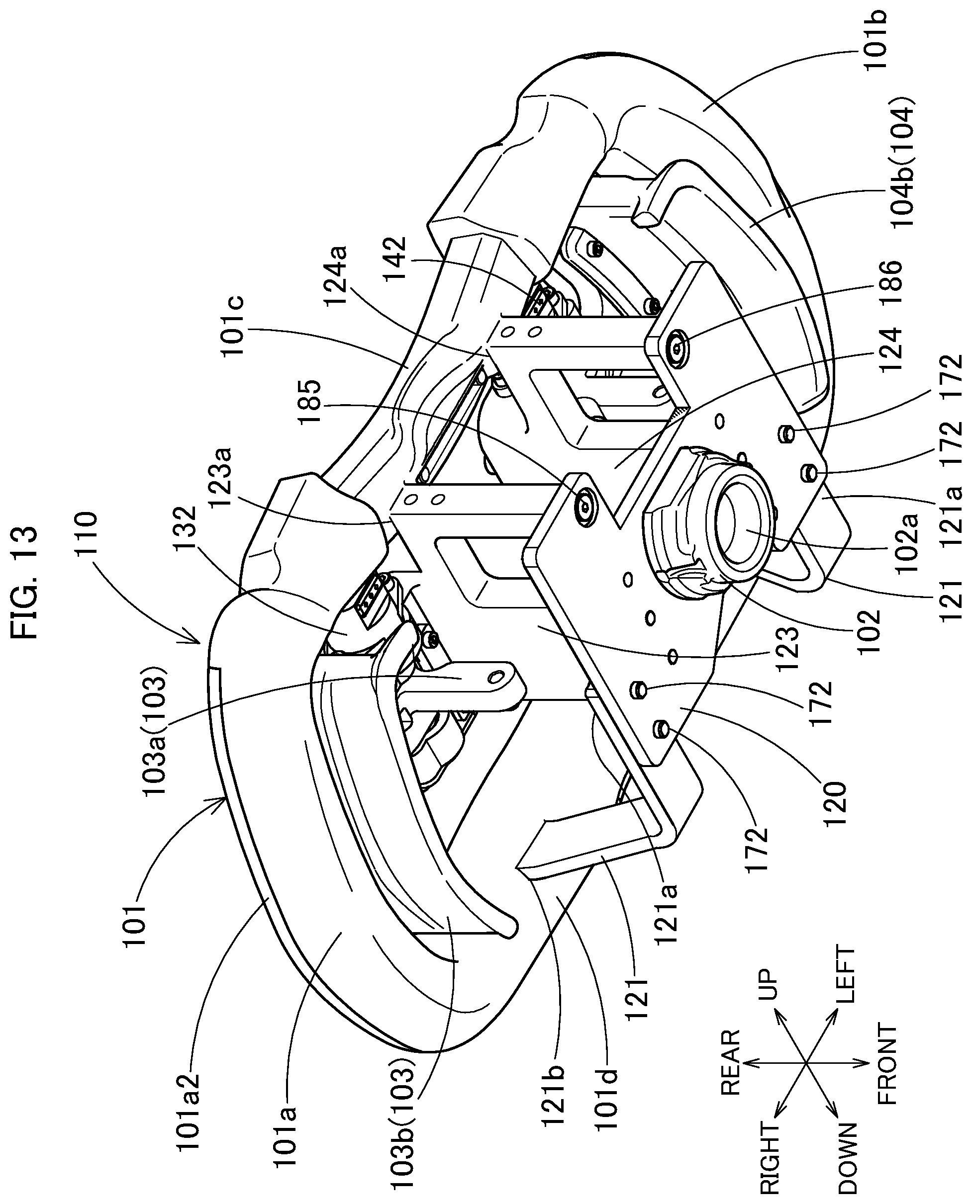 Patent US12319141 Figure 13 – Steering wheel and vehicle control device