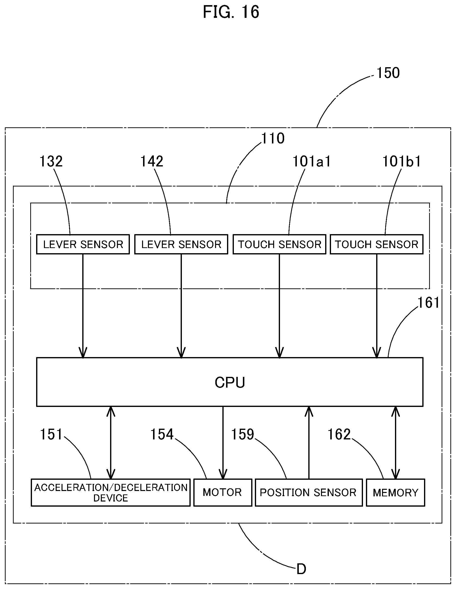 Patent US12319141 Figure 16 – Steering wheel and vehicle control device