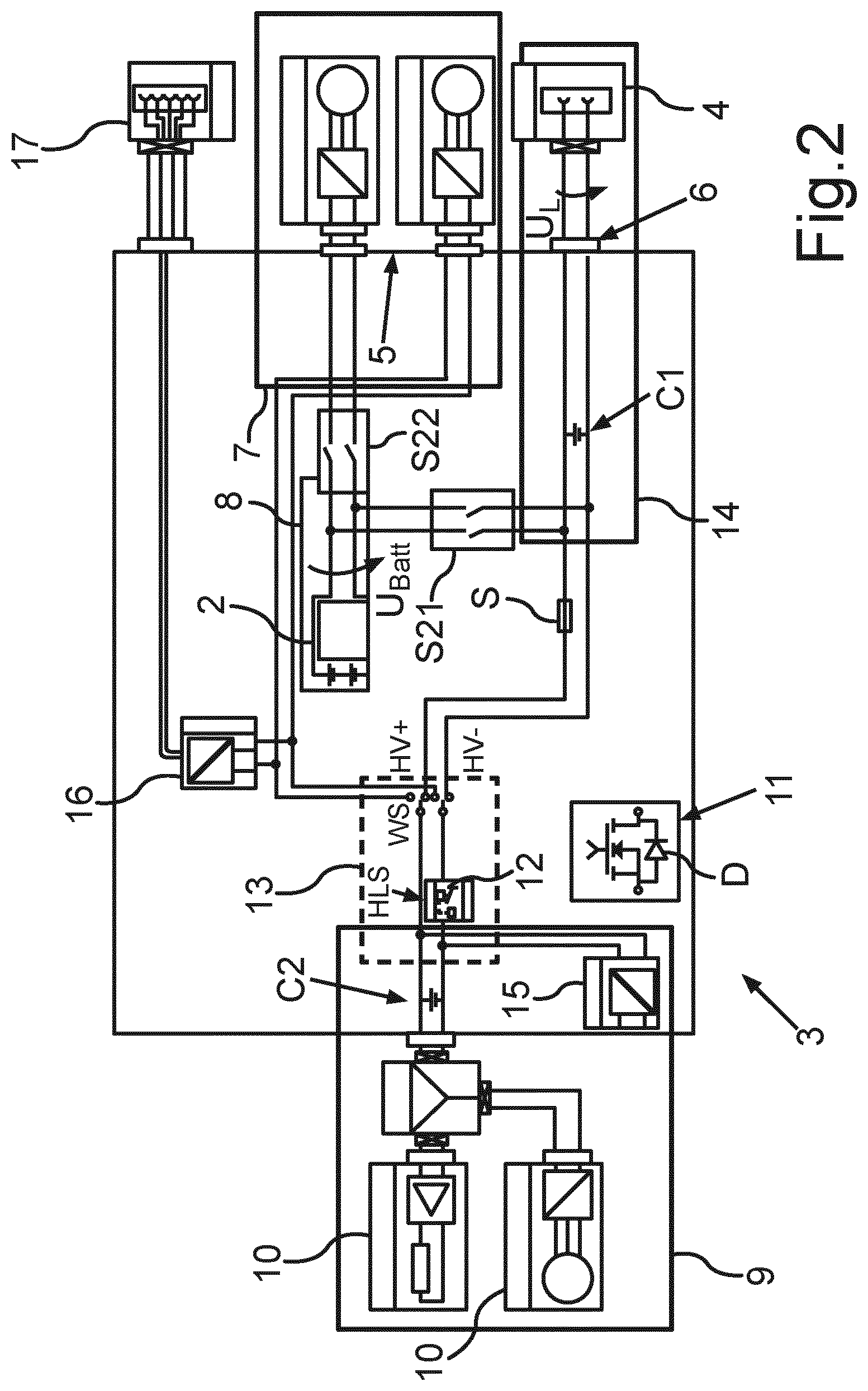 Patent US12319146 Figure 2 – Onboard electrical system for a vehicle, vehicle including an onboard electrical system, and method for operating an onboard electrical system for a vehicle