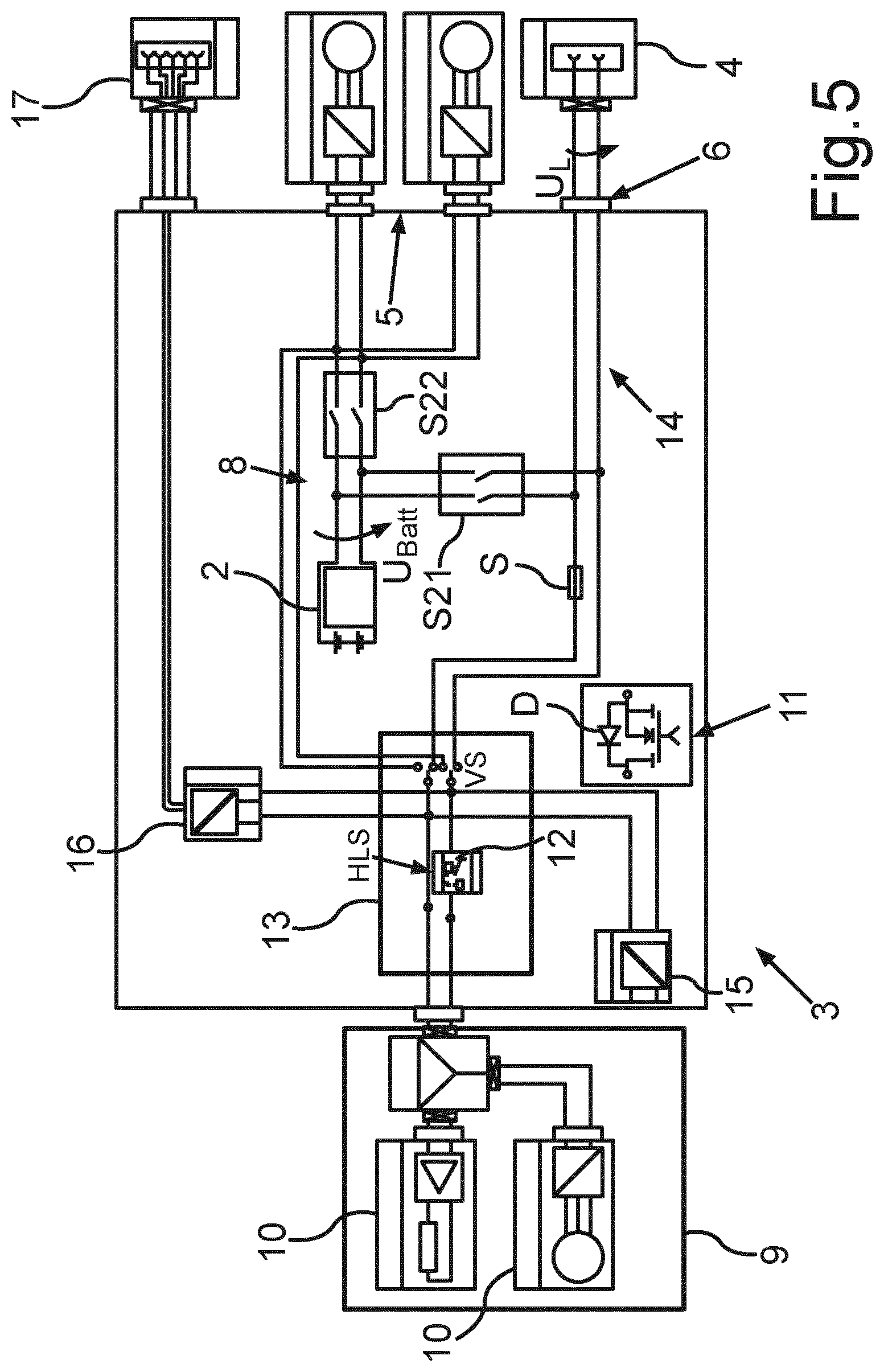 Patent US12319146 Figure 5 – Onboard electrical system for a vehicle, vehicle including an onboard electrical system, and method for operating an onboard electrical system for a vehicle